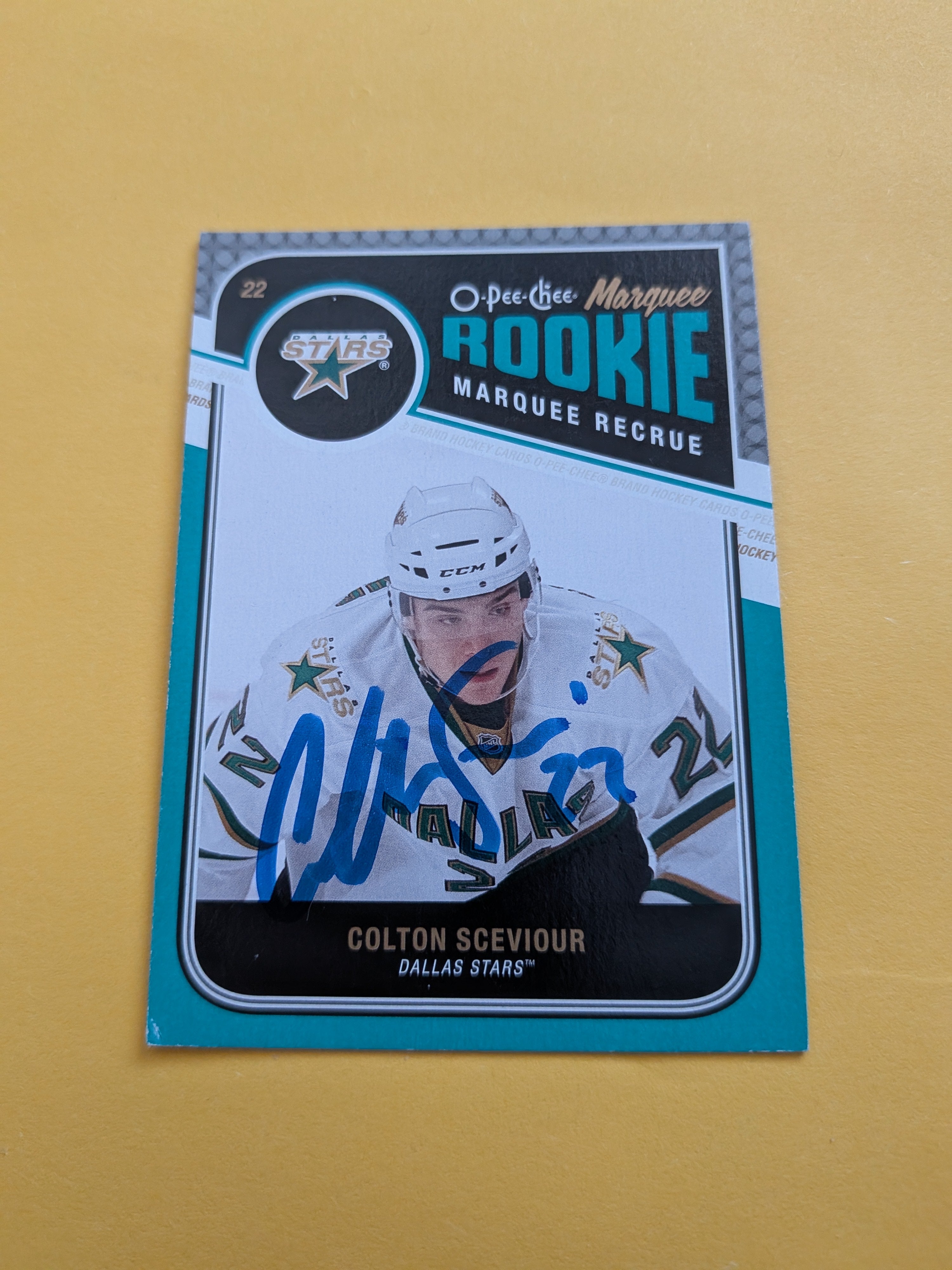 Colton Sceviour Signed Dallas Stars Rookie Card A