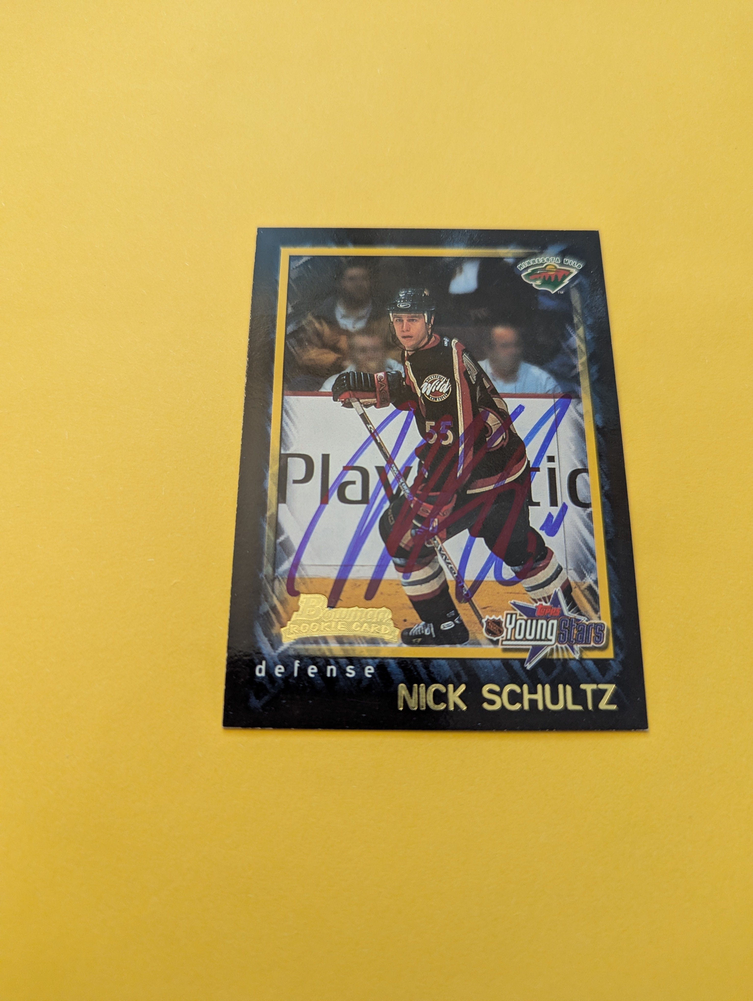 Nick Schultz Signed Minnesota Wild Rookie Card