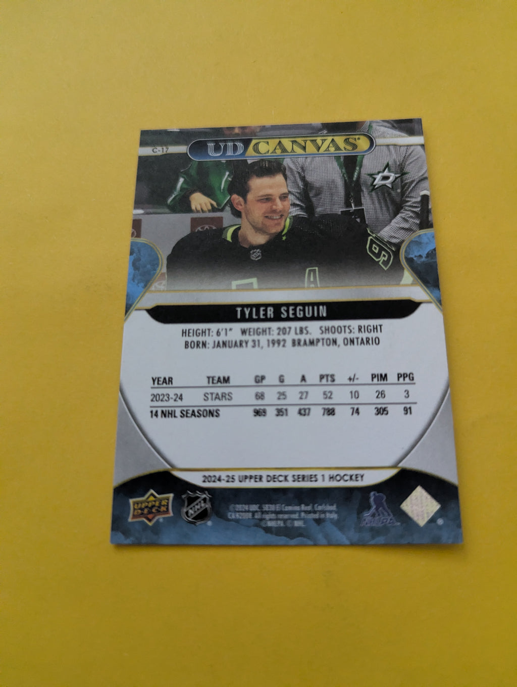 Tyler Seguin 24-25 Upper Deck UD Canvas Card