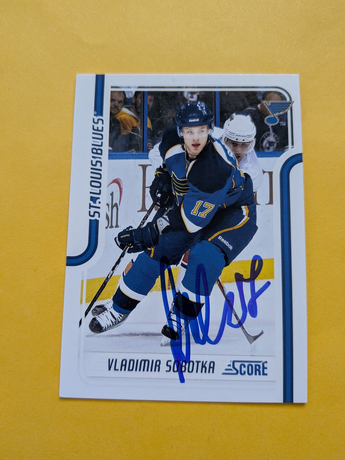 Vladimir Sobotka Signed St. Louis Blues Card A
