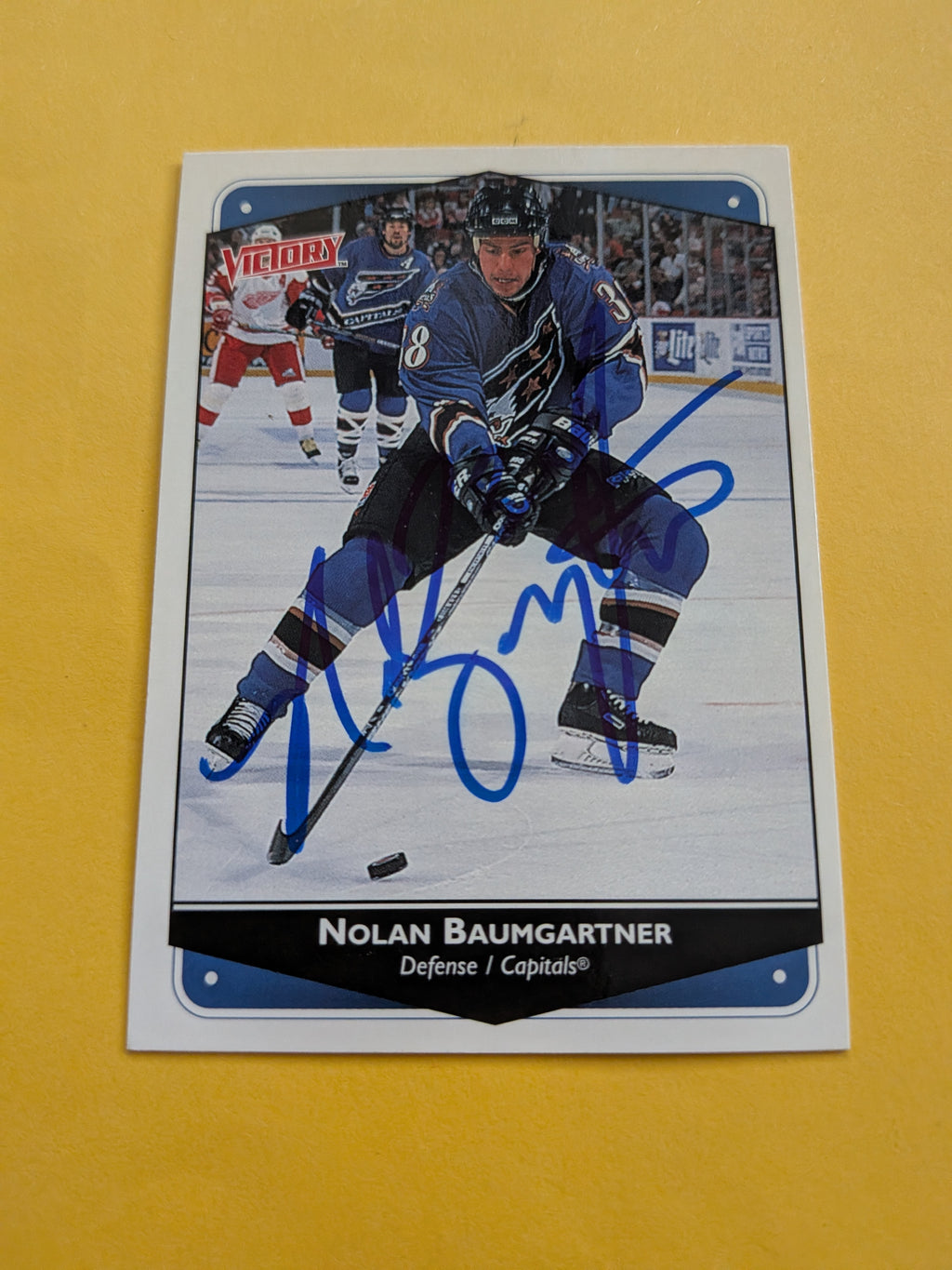 Nolan Baumgartner Signed Washington Capitals Card A