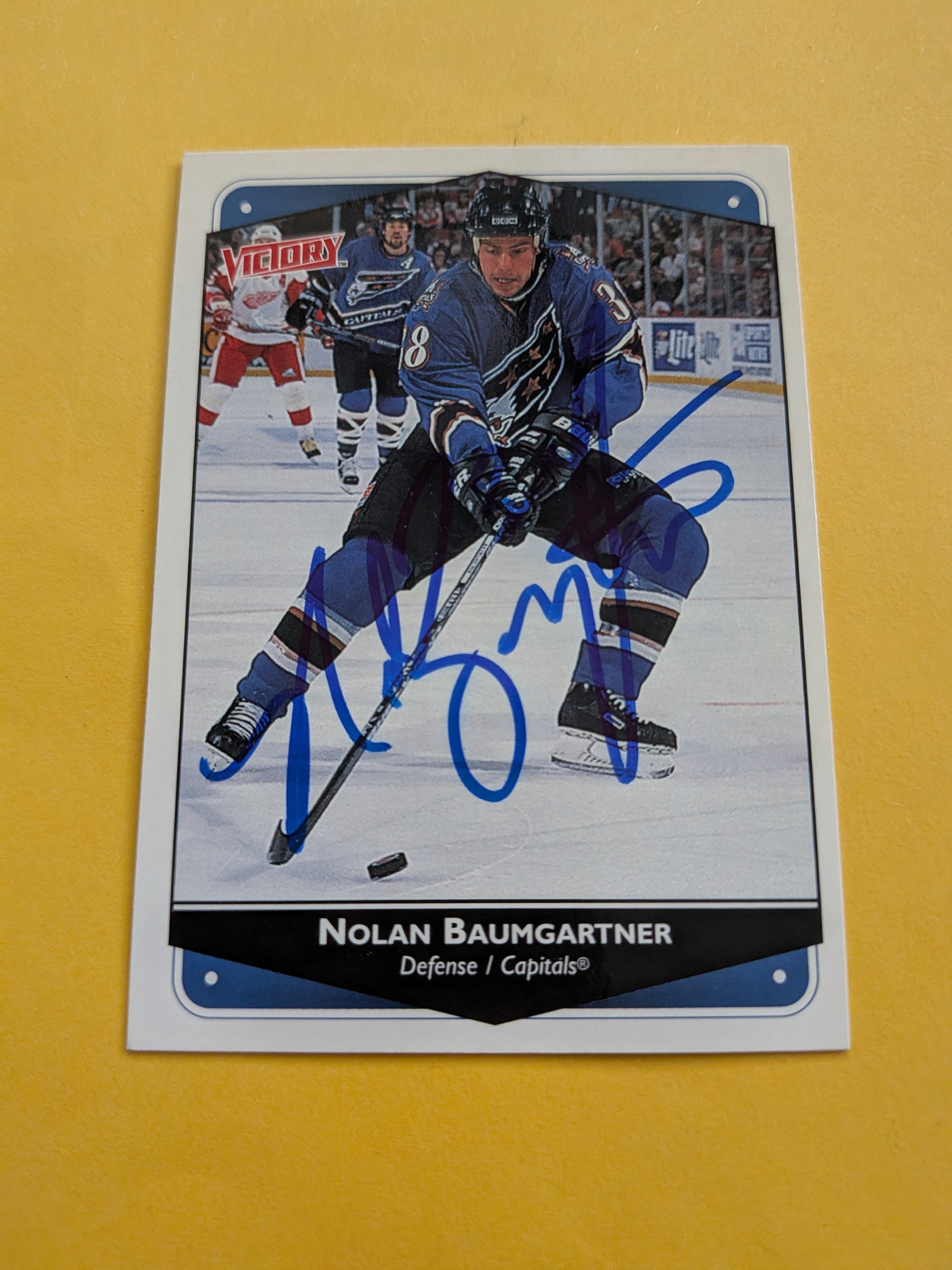 Nolan Baumgartner Signed Washington Capitals Card A