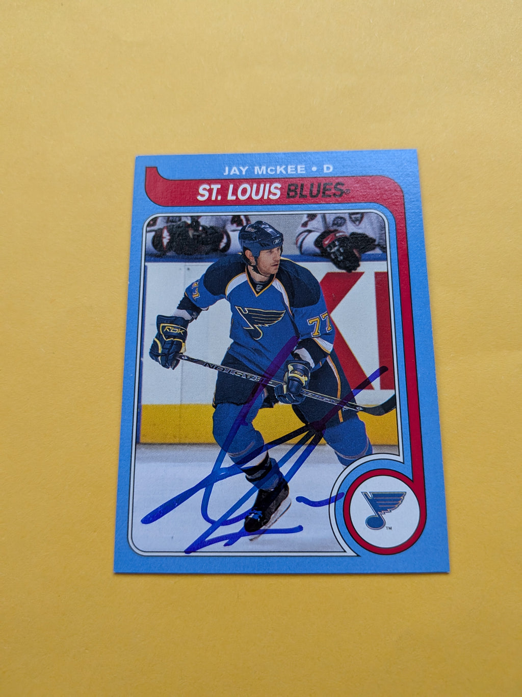 Jay McKee Signed St. Louis Blues Card B