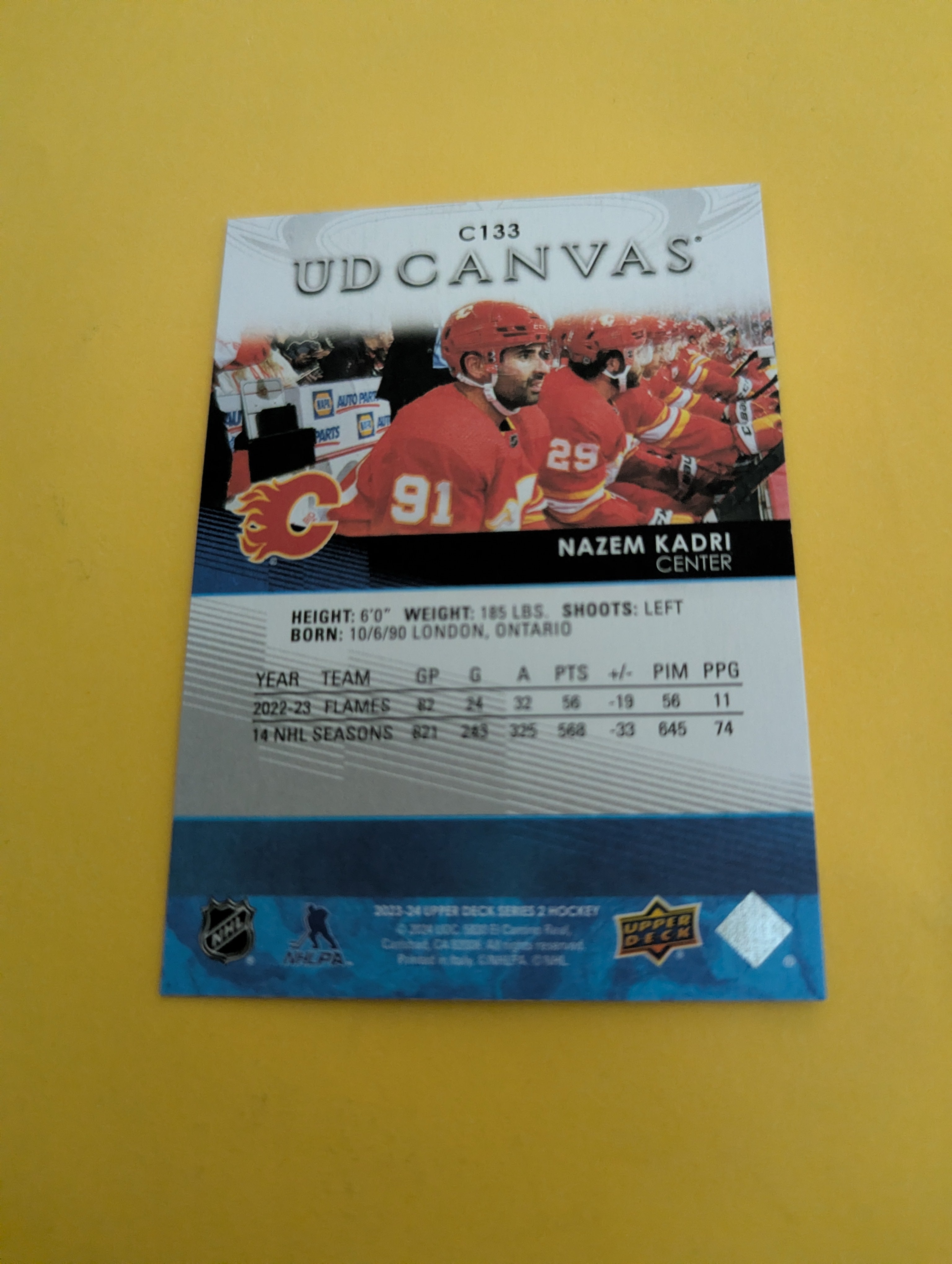 Nazem Kadri 23-24 Upper Deck UD Canvas Card