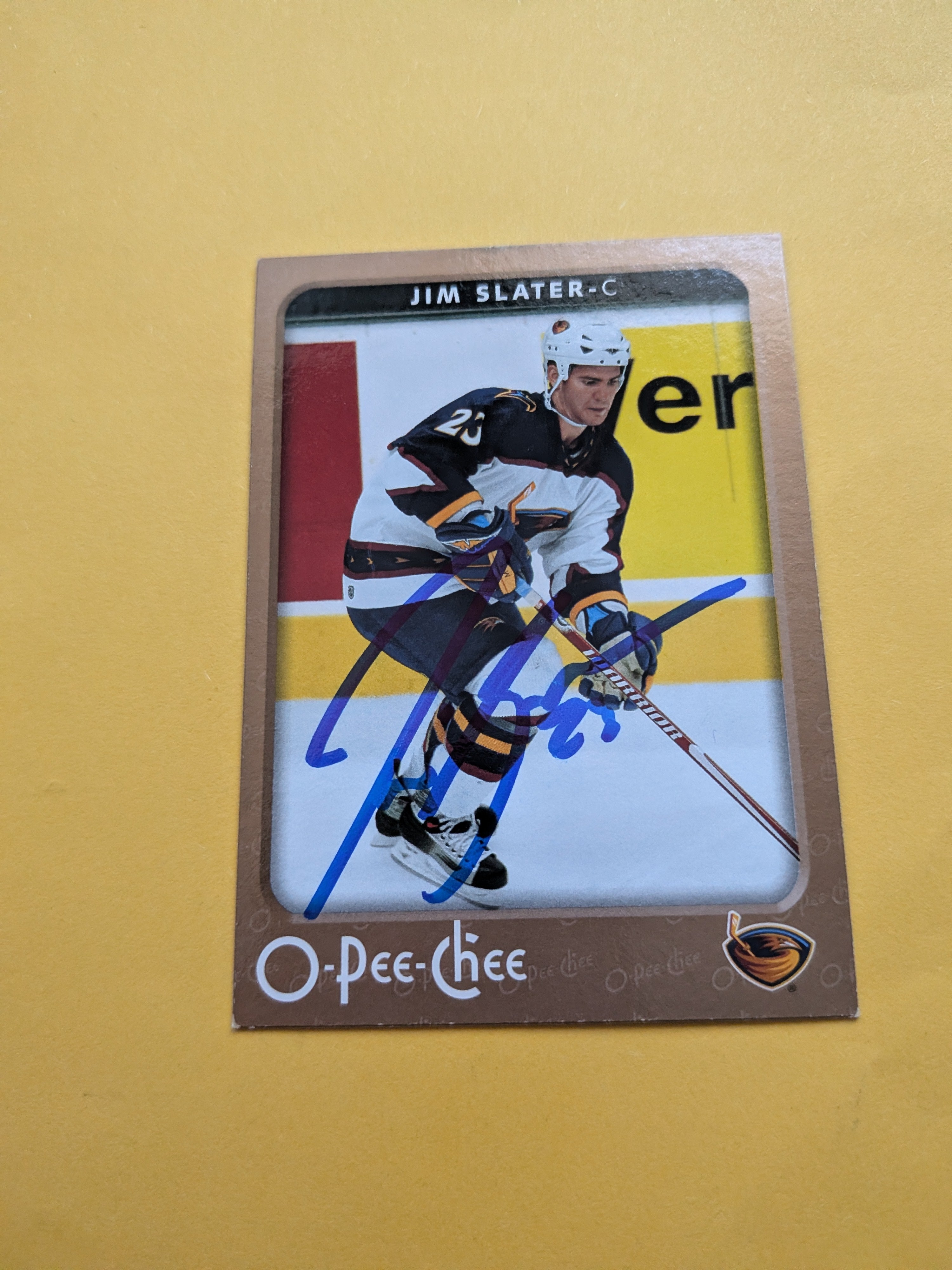 Jim Slater Signed Atlanta Thrashers Card D