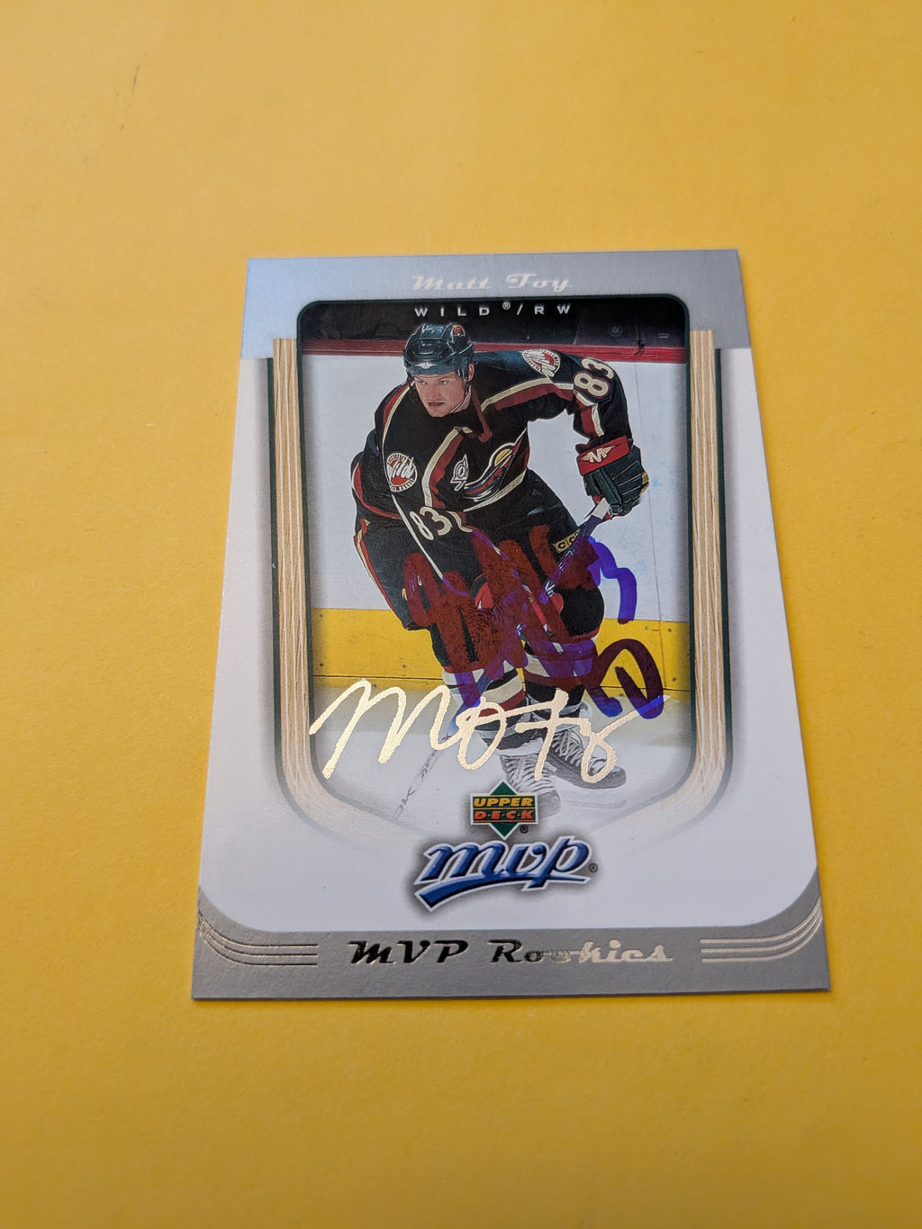Matt Foy Signed Minnesota Wild Rookie Card B
