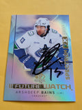 Arshdeep Bains Signed Vancouver Canucks Card