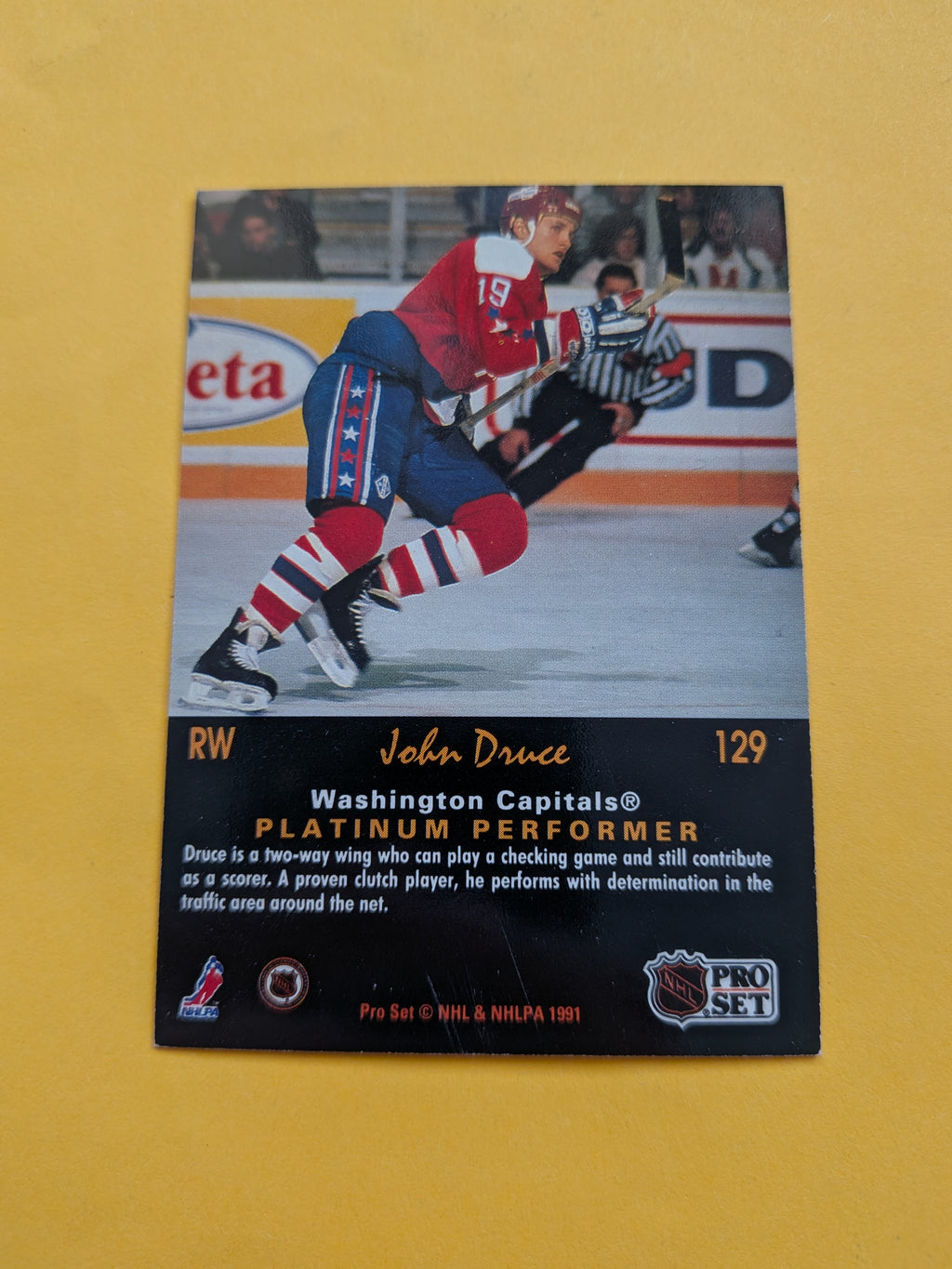 John Druce Signed Washington Capitals Card D