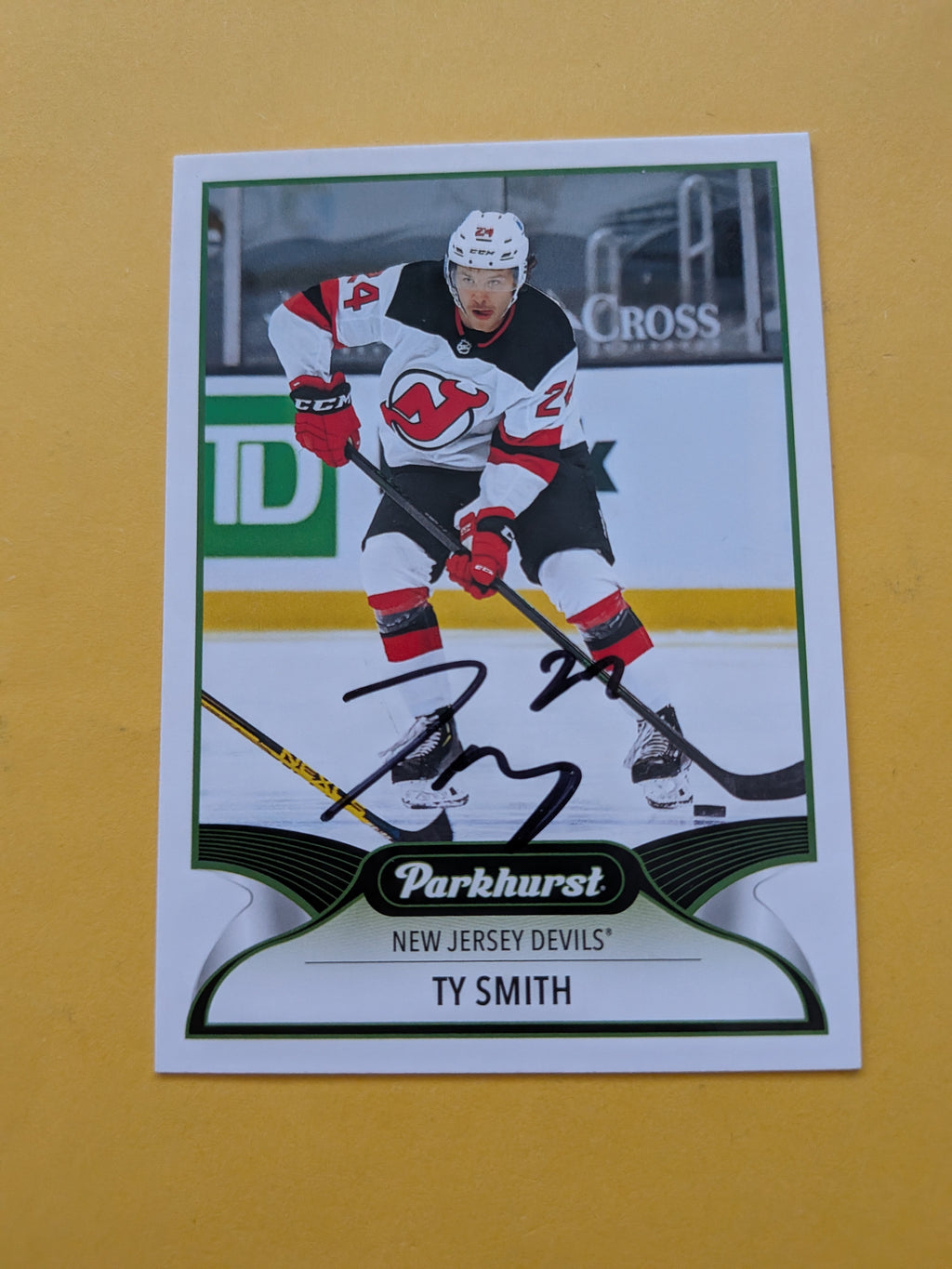 Ty Smith Signed New Jersey Devils Card A