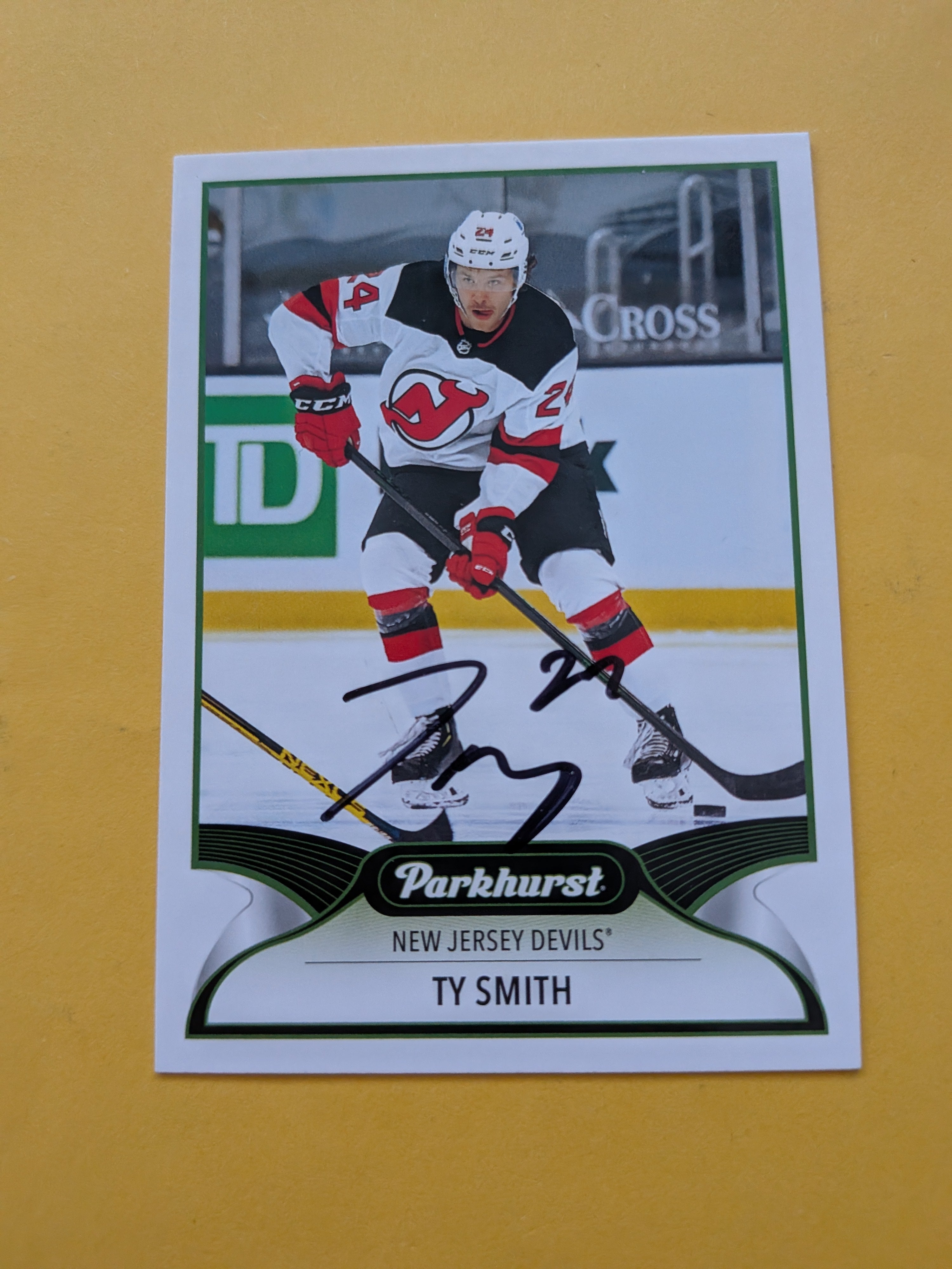 Ty Smith Signed New Jersey Devils Card A