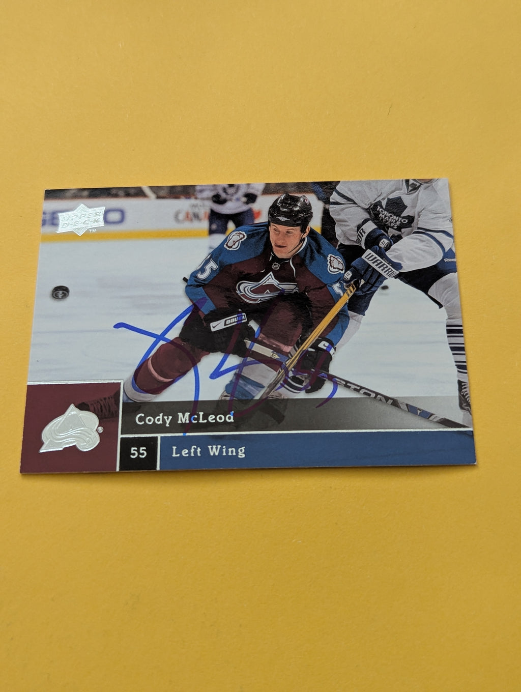 Cody McLeod Signed Colorado Avalanche Card