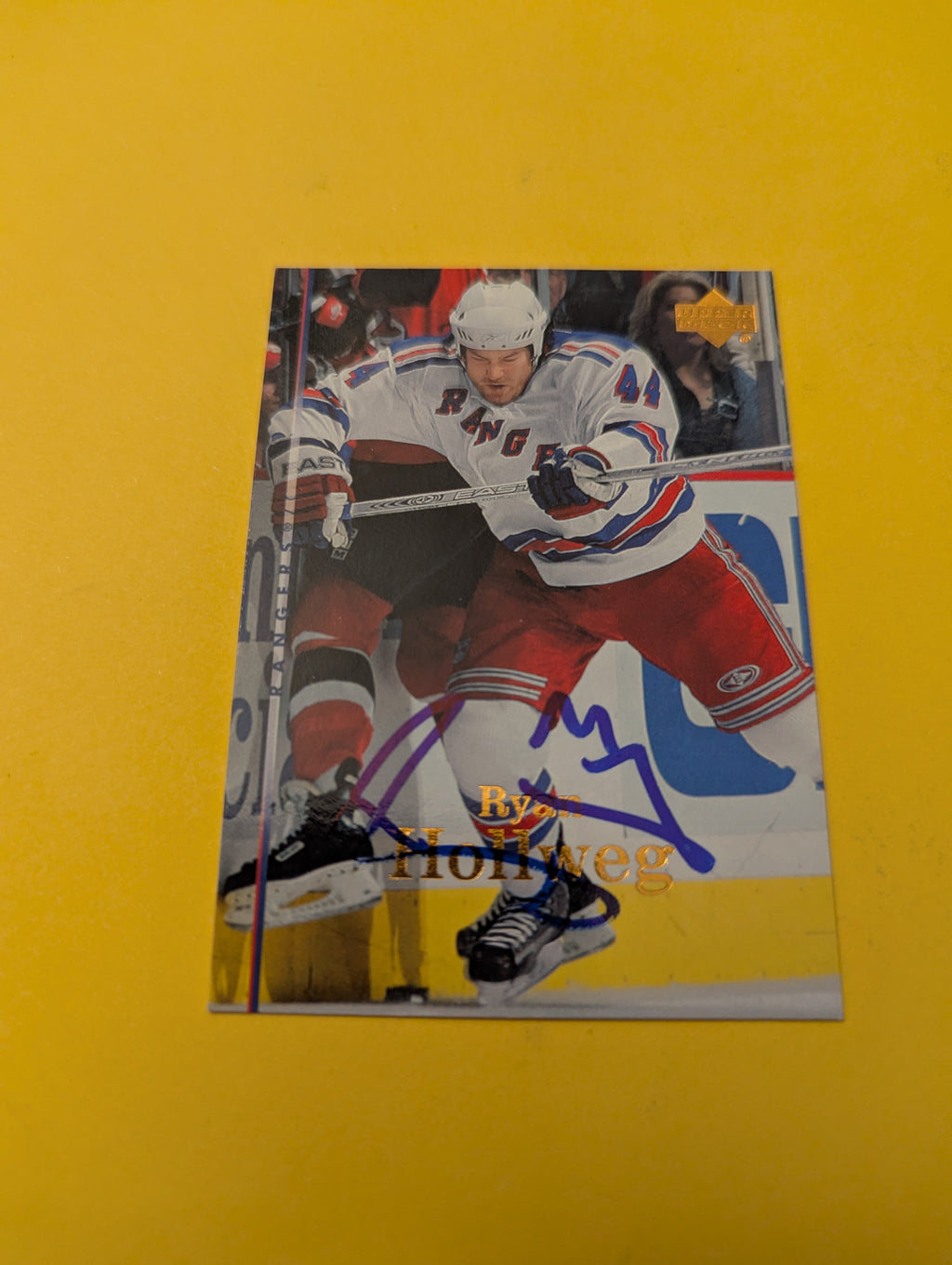 Ryan Hollweg Signed New York Rangers Card
