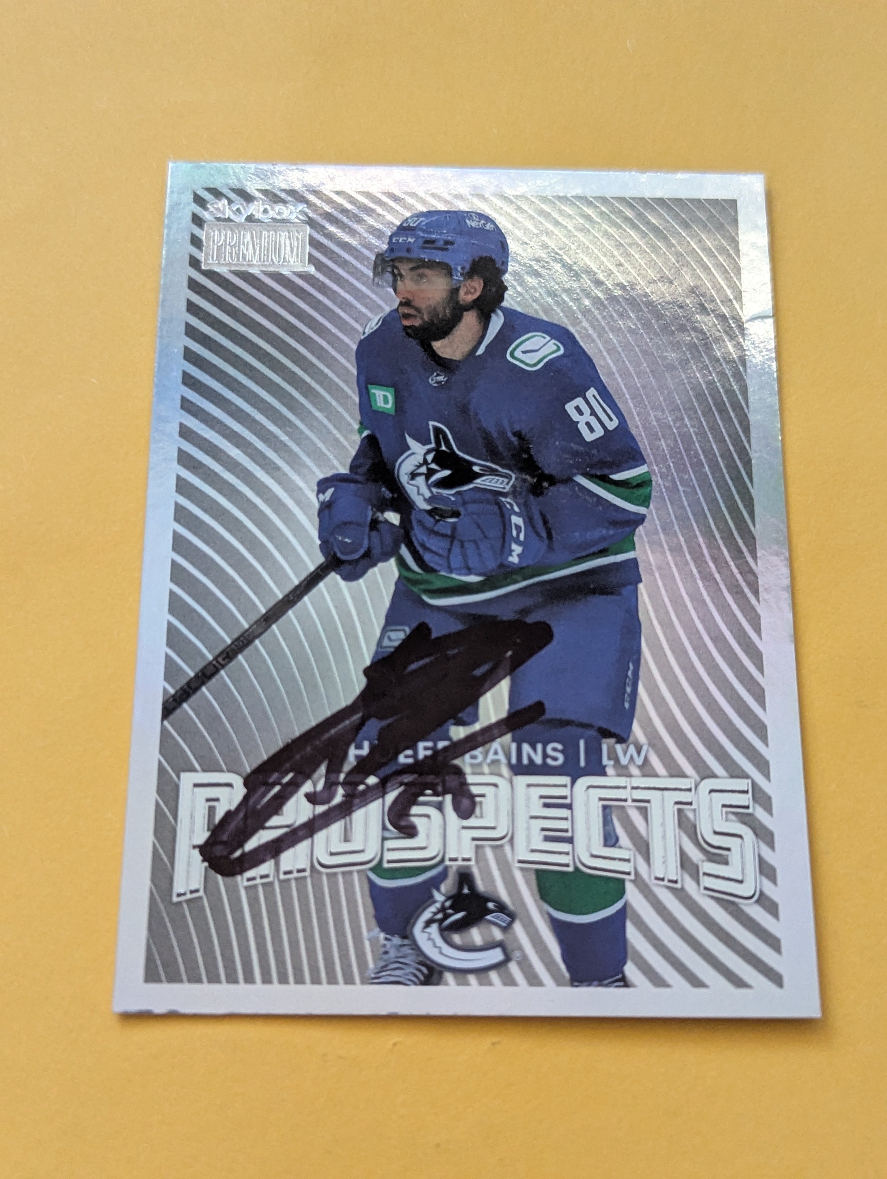 Arshdeep Bains Signed Vancouver Canucks Card