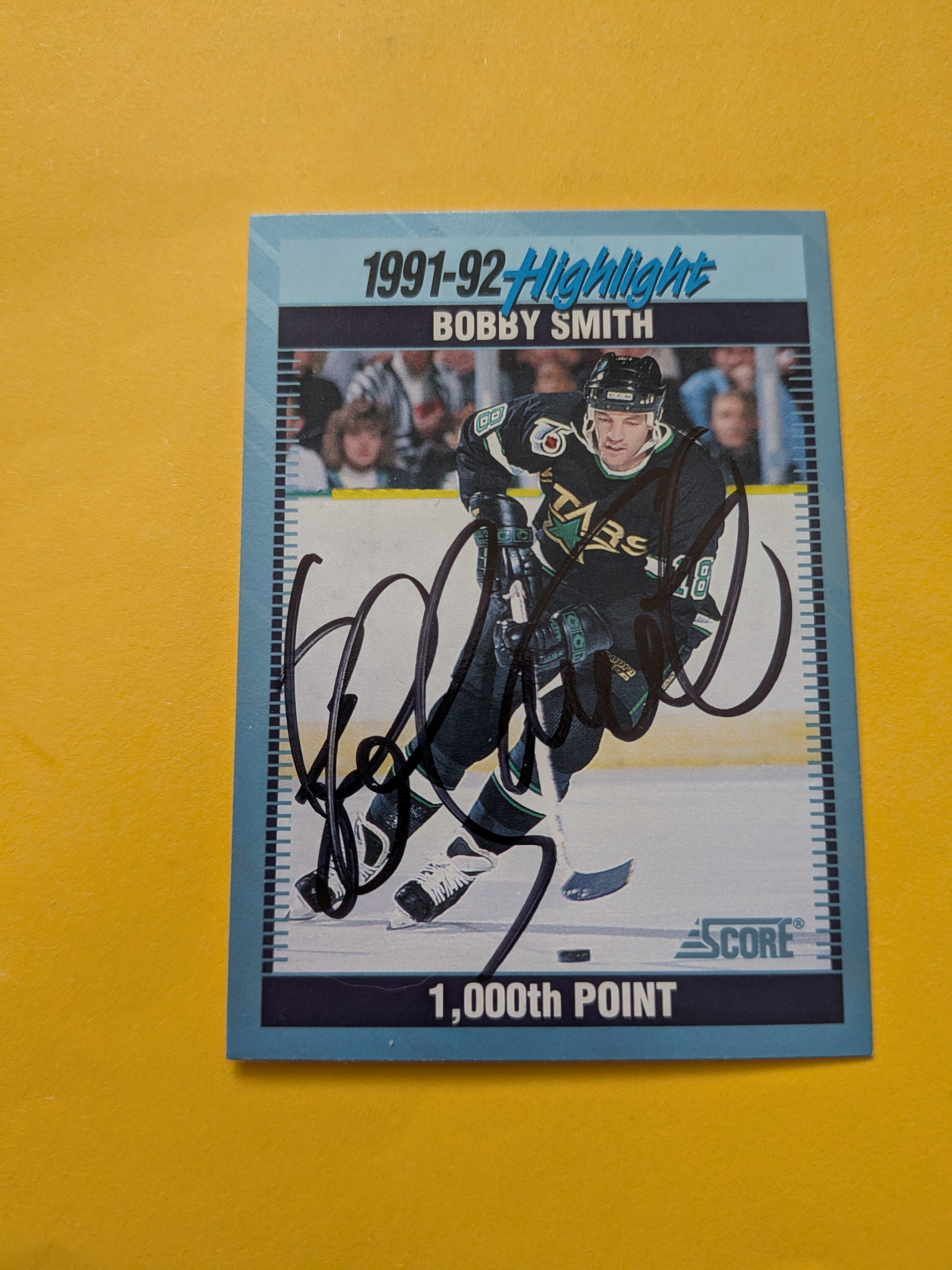 Bobby Smith Signed Minnesota North Stars Card A