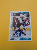 Kelly Kisio Signed San Jose Sharks Card H