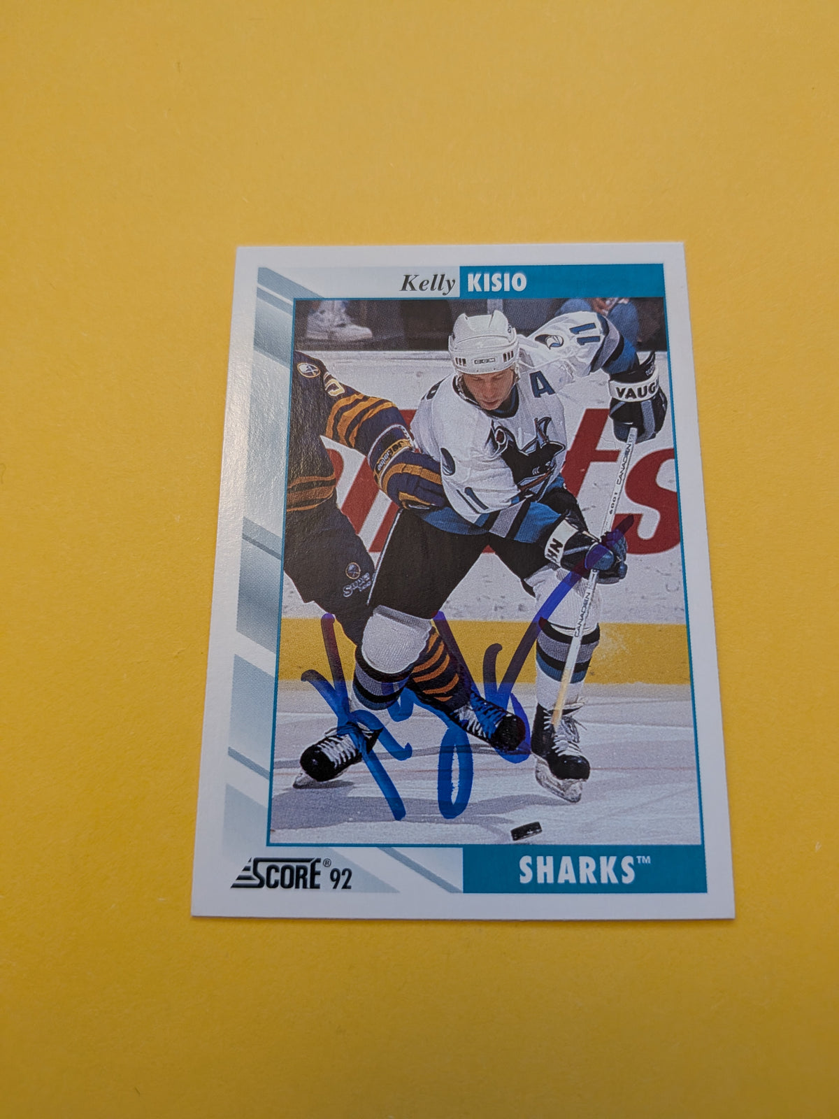 Kelly Kisio Signed San Jose Sharks Card H