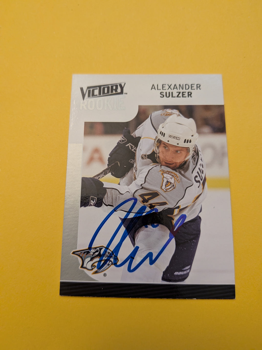 Alexander Sulzer Signed Nashville Predators Rookie Card A