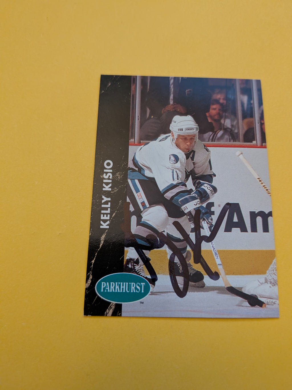 Kelly Kisio Signed San Jose Sharks Card D