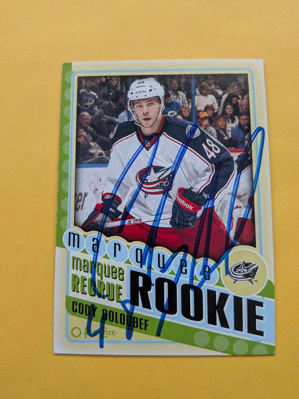 Cody Goldubef Signed Columbus Blue Jackets Rookie Card A