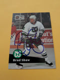Brad Shaw Signed Hartford Whalers Card B