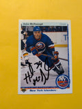 Hubie McDonough Signed New York Islanders Card B
