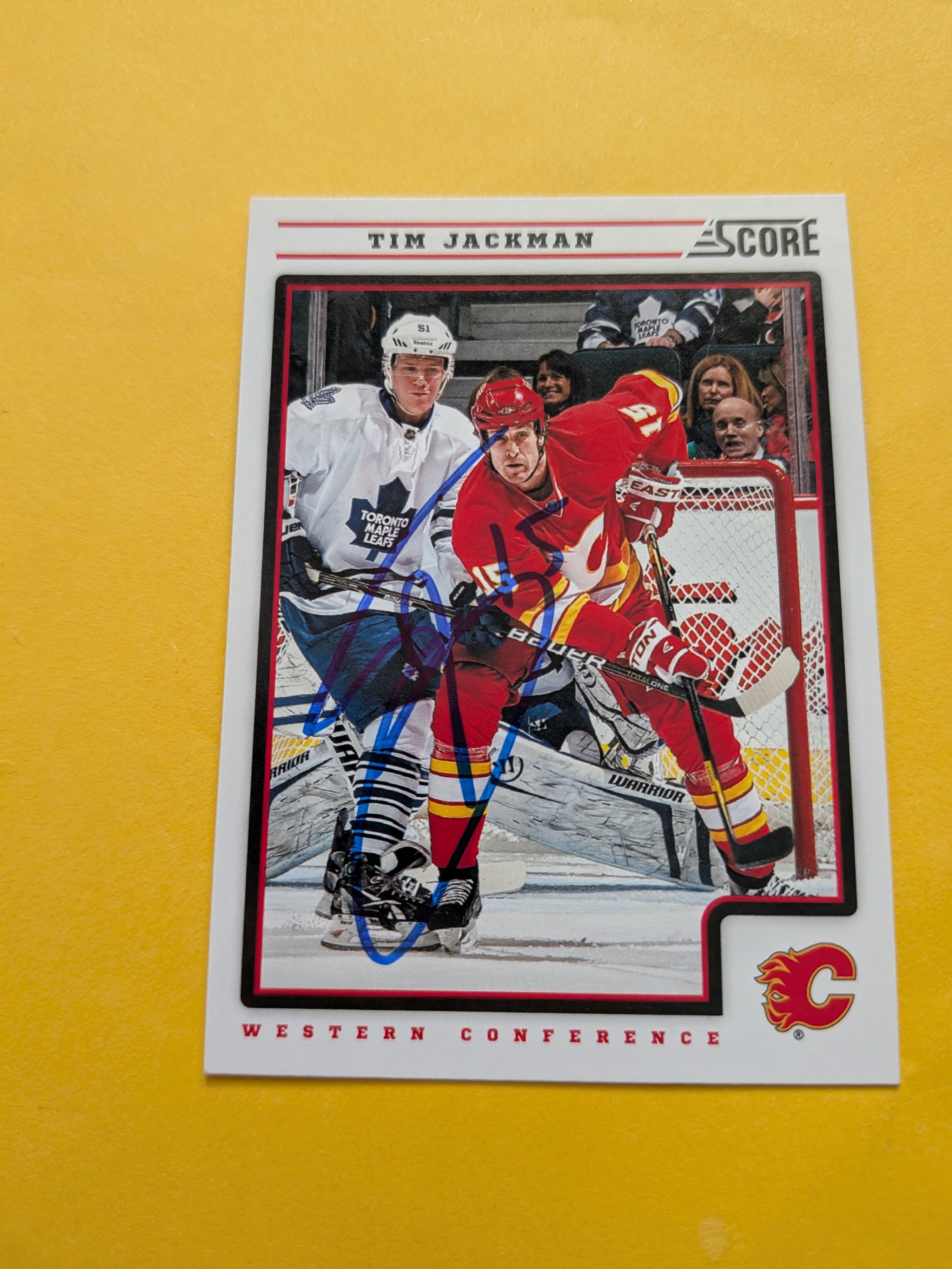 Tim Jackman Signed Calgary Flames Card B