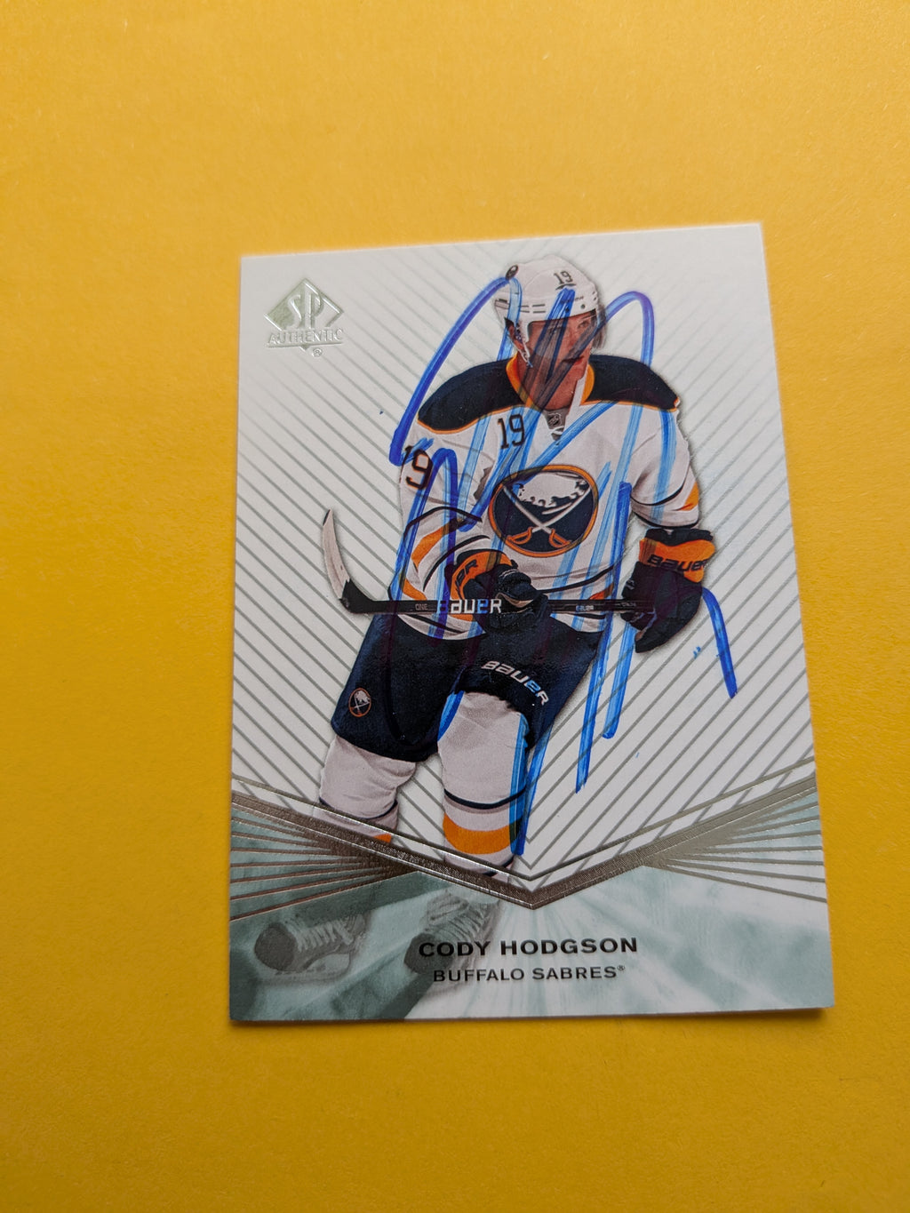 Cody Hodgson Signed Buffalo Sabres Card A