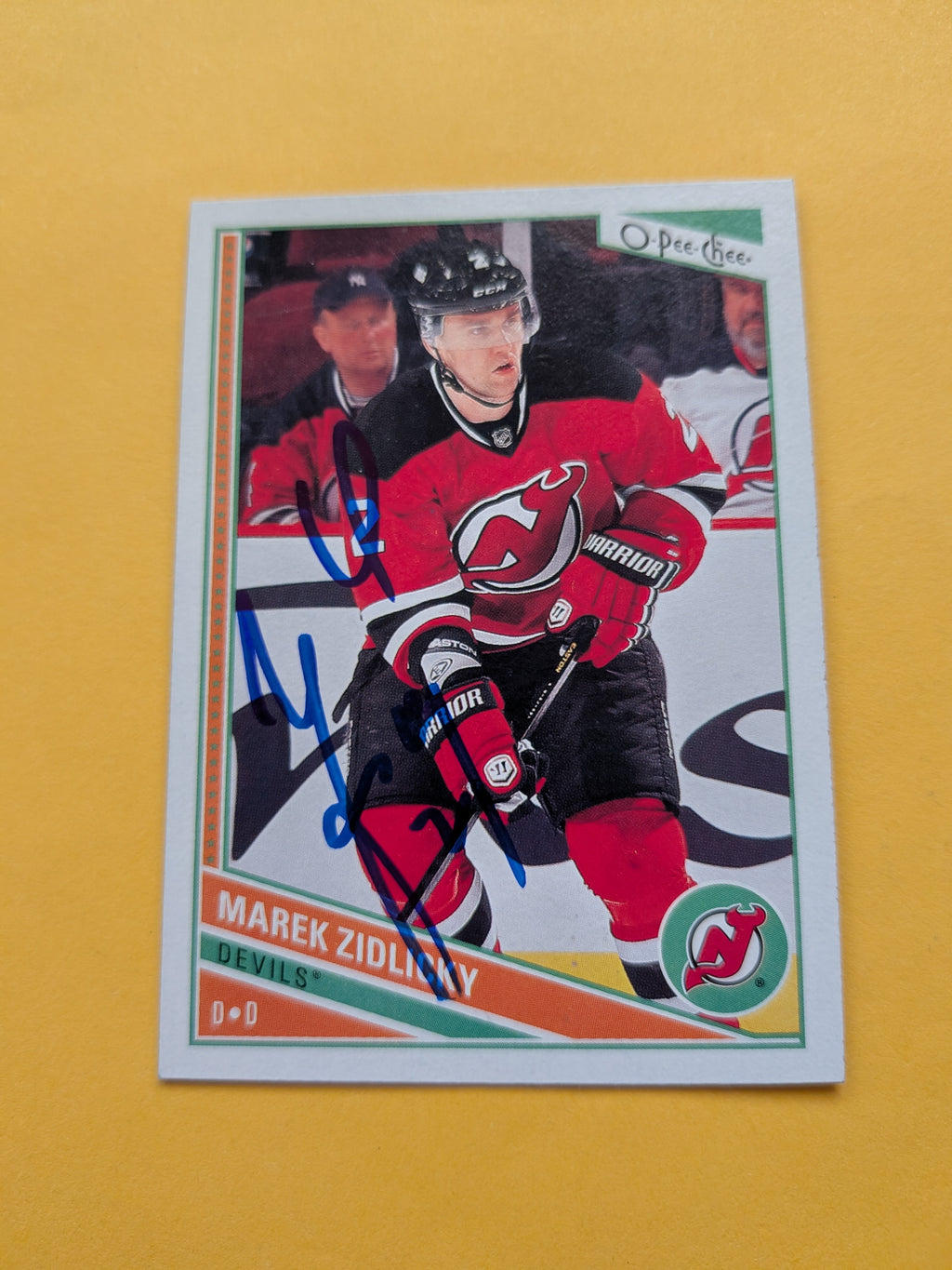 Marek Zidlicky Signed New Jersey Devils Card D