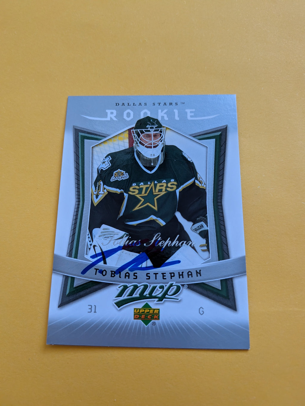 Tobias Stephan Signed Dallas Stars Rookie Card B