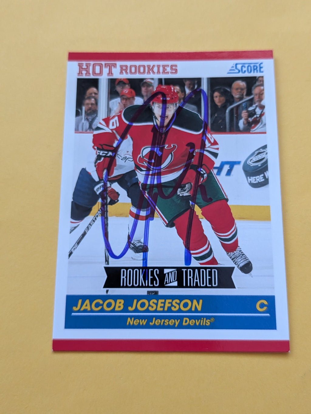 Jacob Josefson Signed New Jersey Devils Rookie Card C