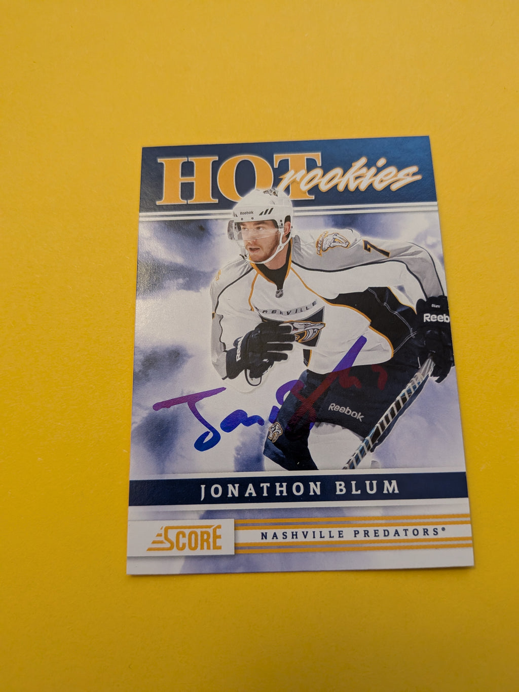 Jonathon Blum Signed Nashville Predators Rookie Card B