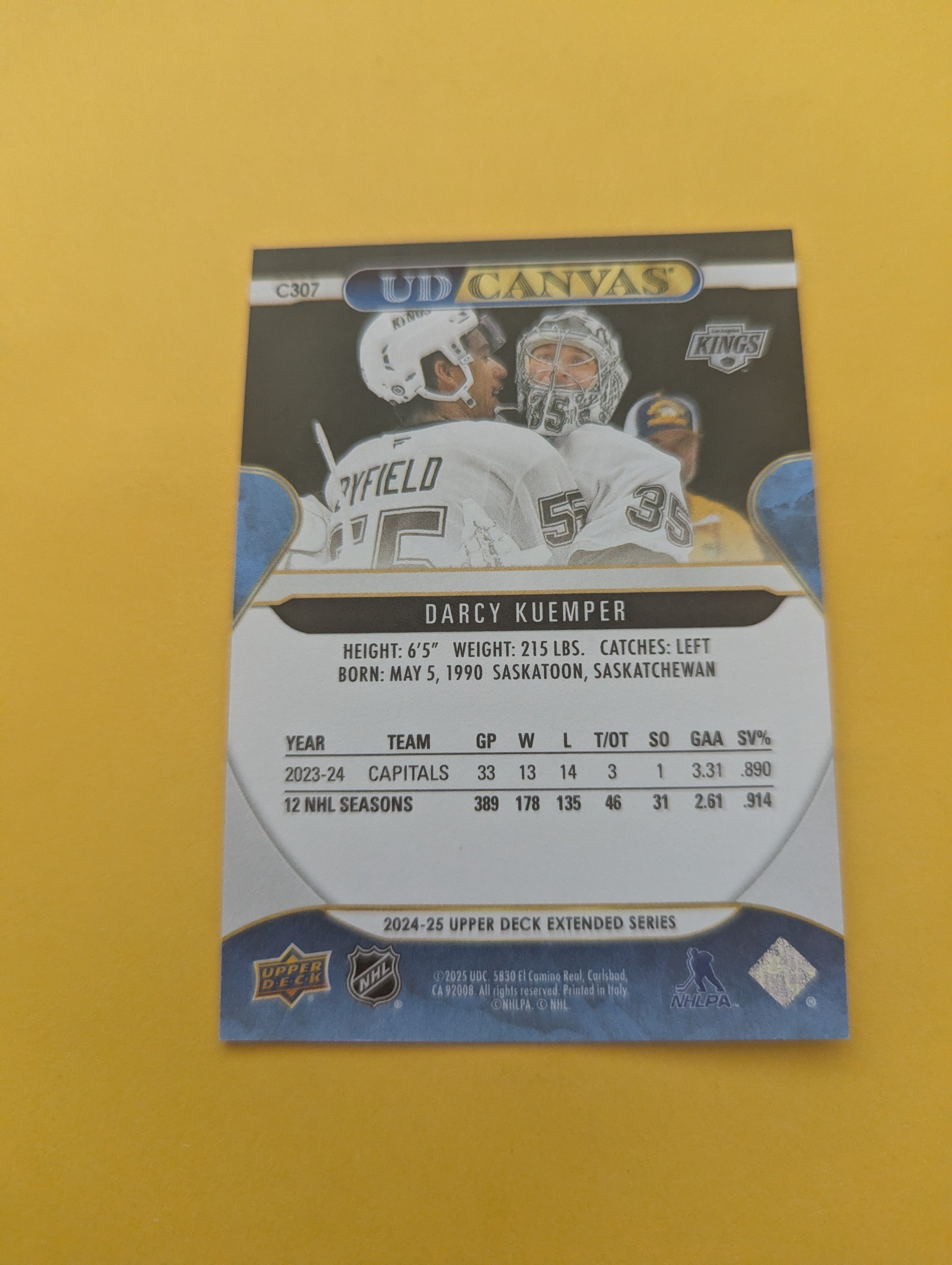 Darcy Kuemper 24-25 Upper Deck UD Canvas Card