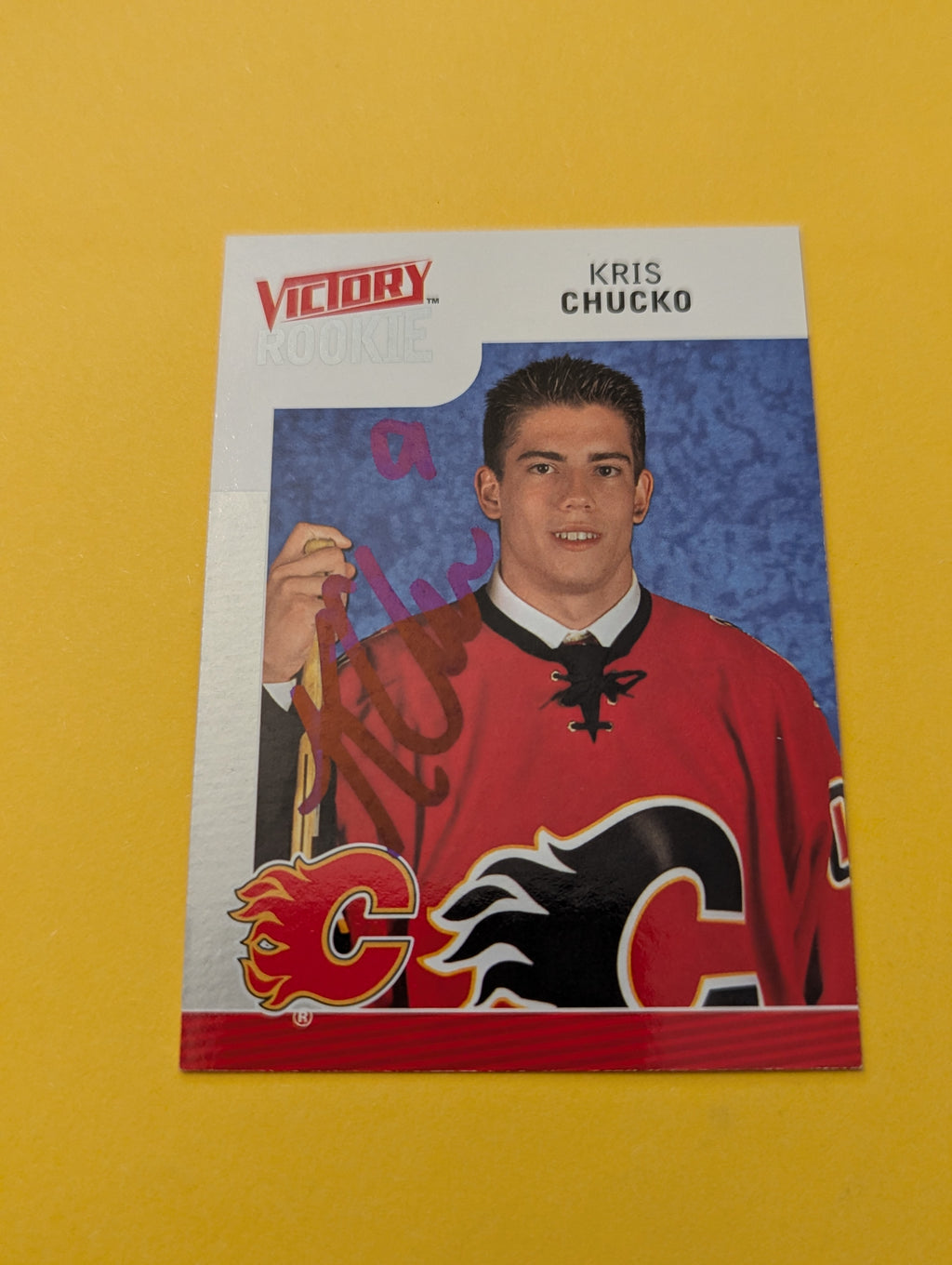 Kris Chucko Signed Calgary Flames Rookie Card