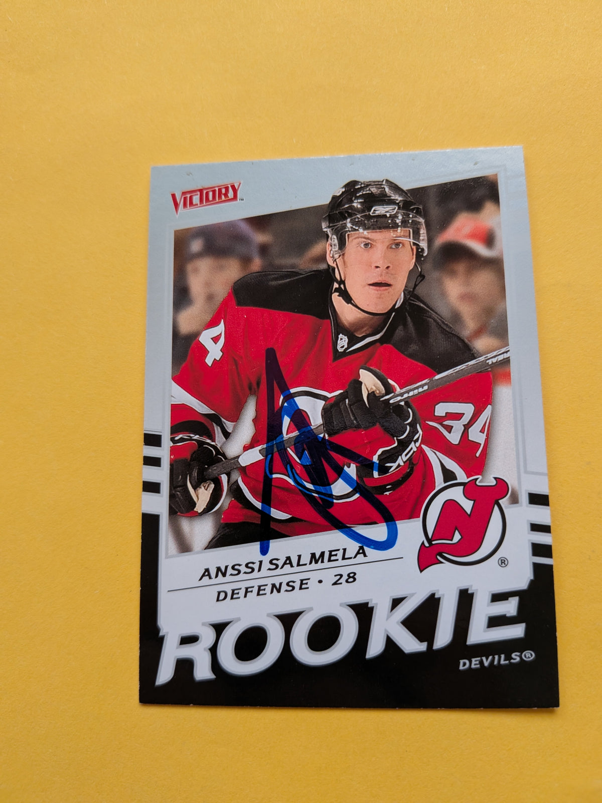 Anssi Salmela Signed New Jersey Devils Rookie Card A