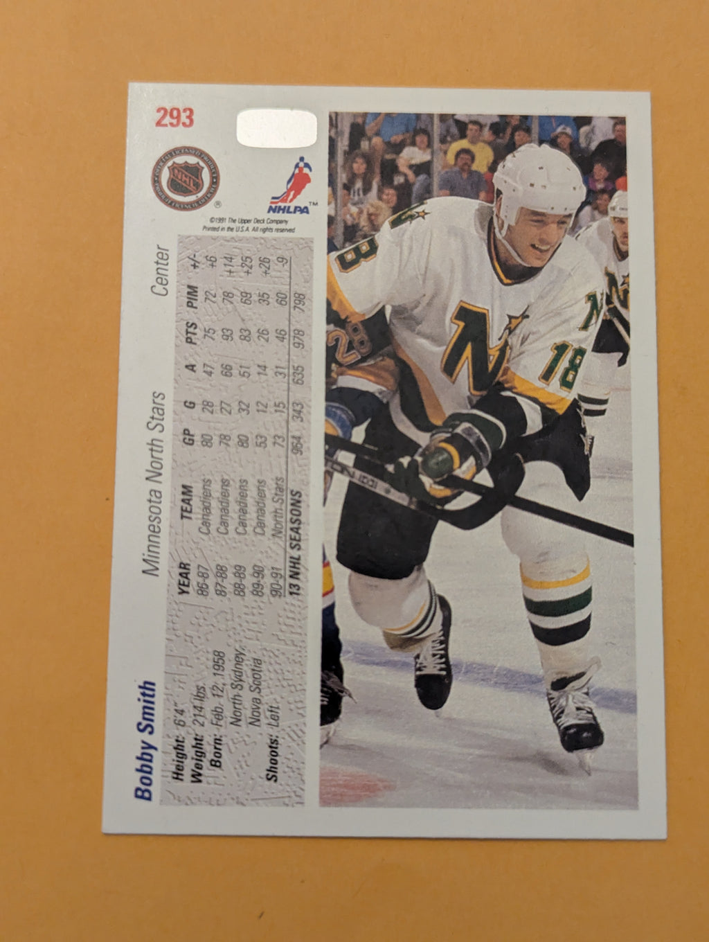 Bobby Smith Signed Minnesota North Stars Card