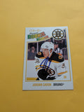 Jordan Caron Signed Boston Bruins Rookie Card A