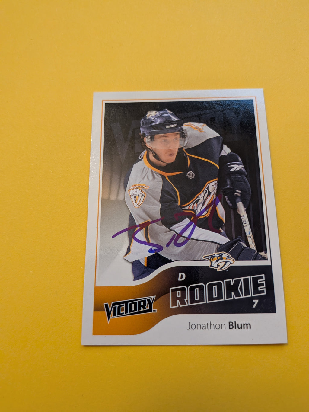 Jonathon Blum Signed Nashville Predators Rookie Card C