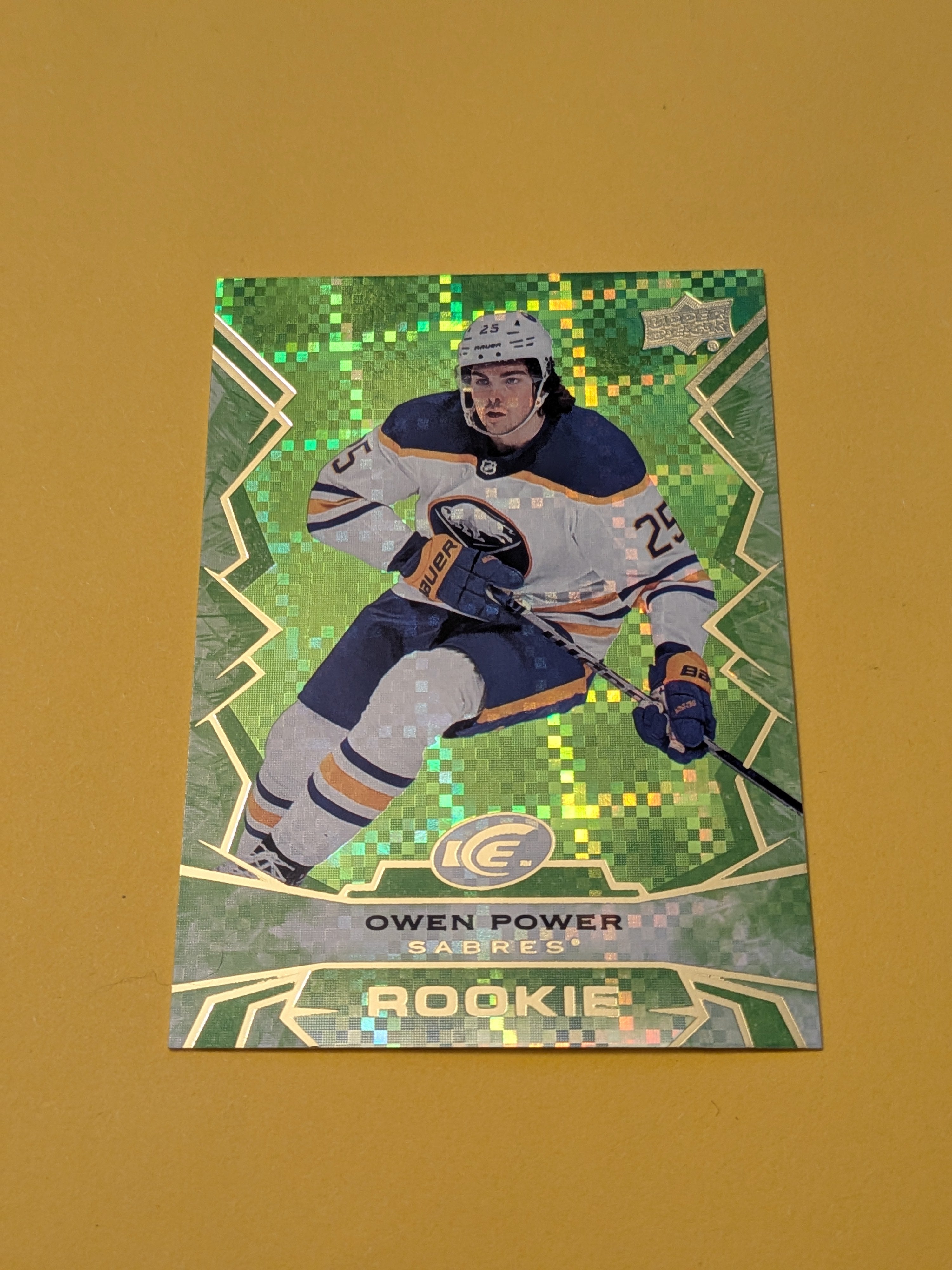 Owen Power 22-23 UD Ice Rookie Green Card