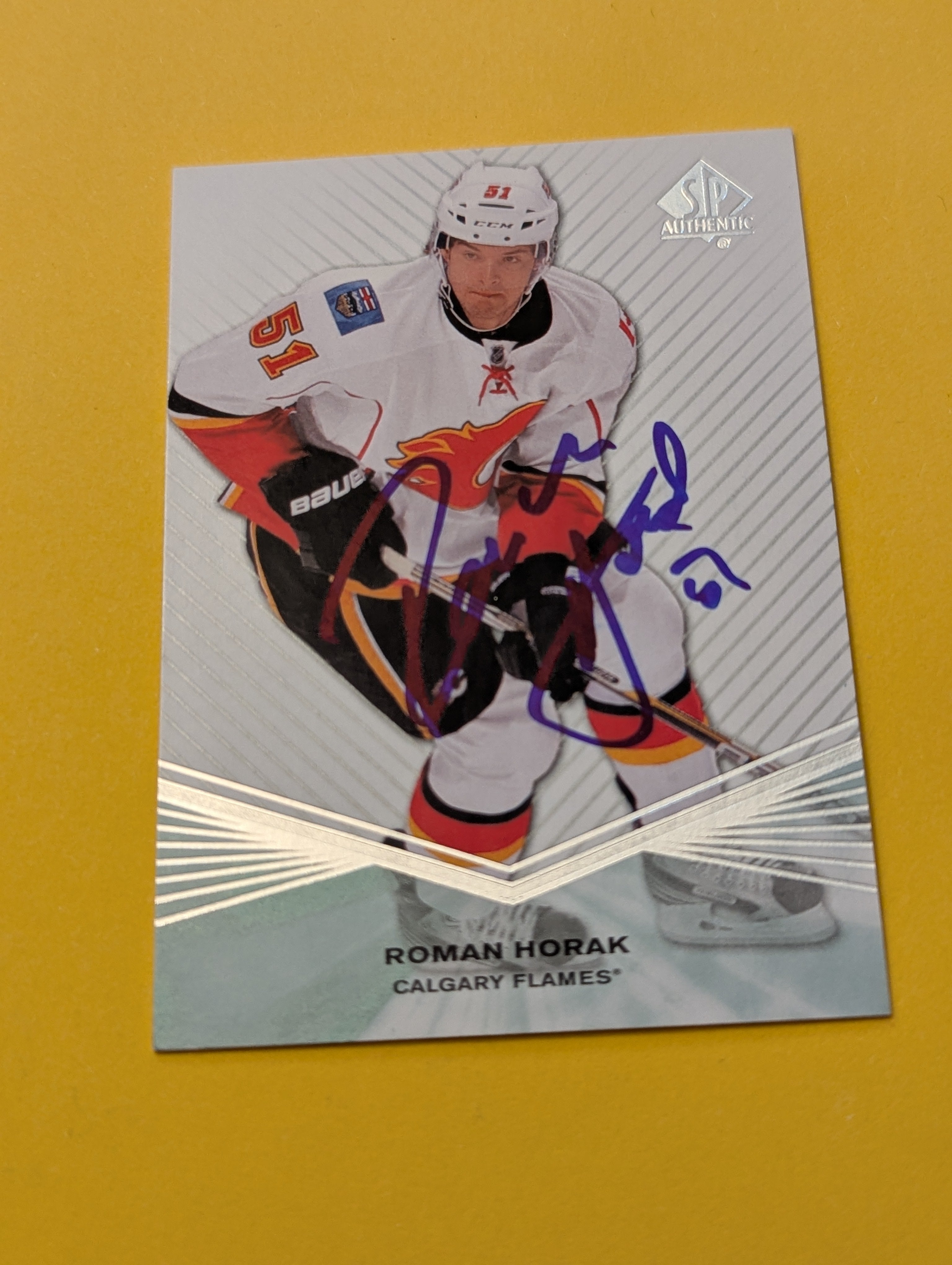 Roman Horak Signed Calgary Flames Card