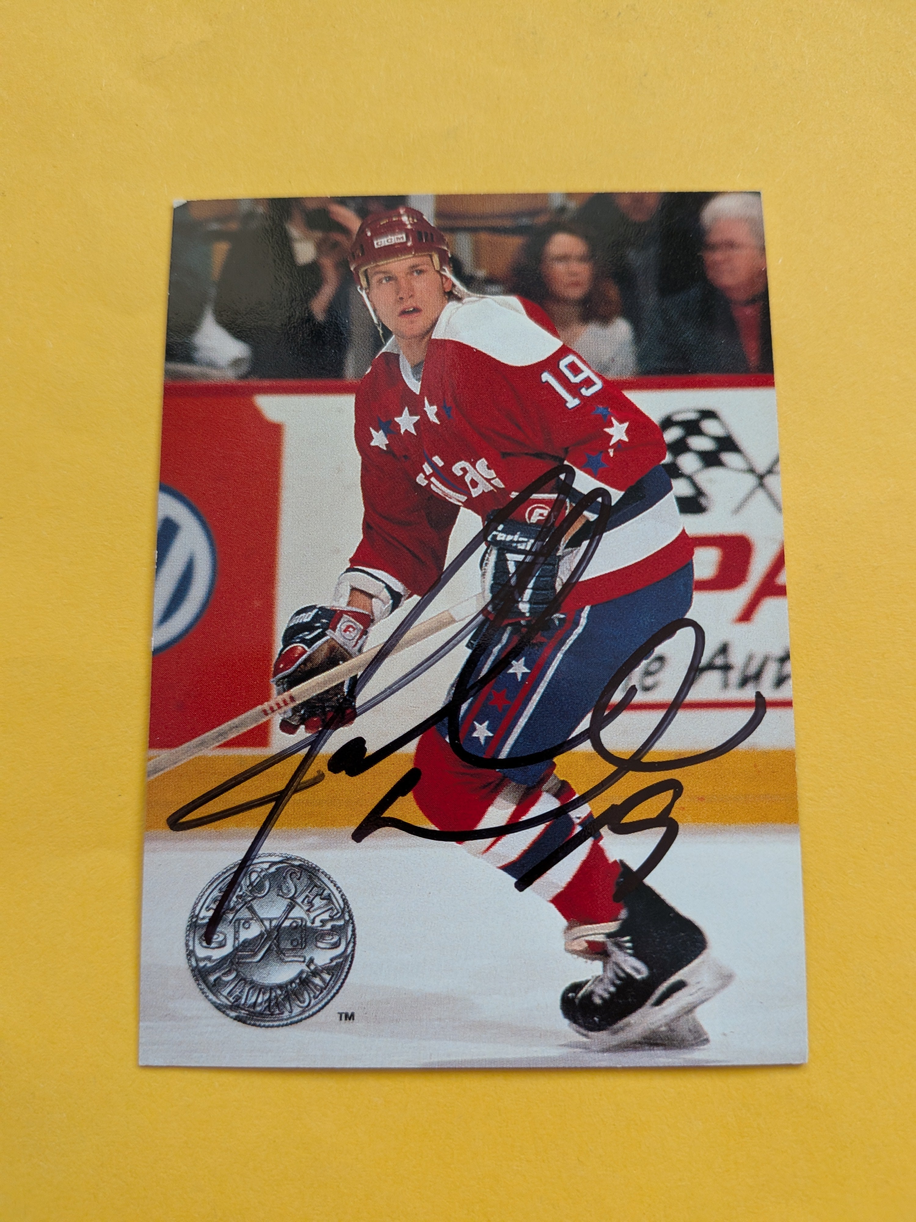 John Druce Signed Washington Capitals Card D