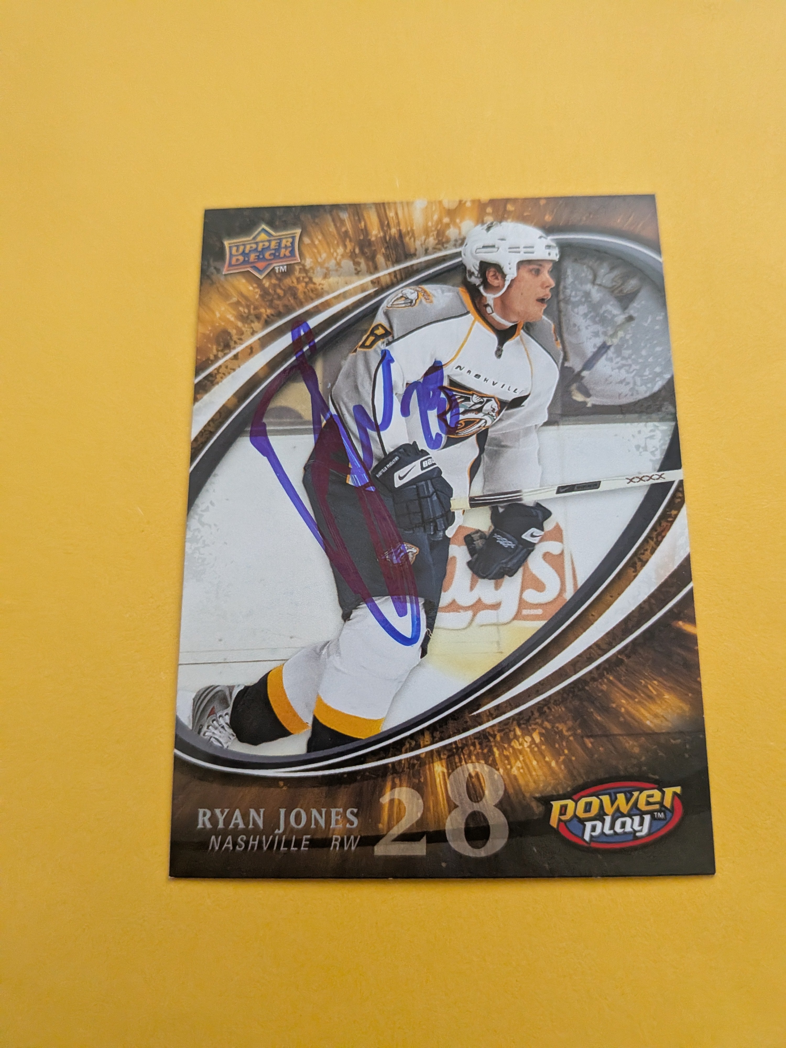 Ryan Jones Signed Nashville Predators Rookie Card C