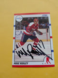Mike Ridley Signed Washington Capitals Card F