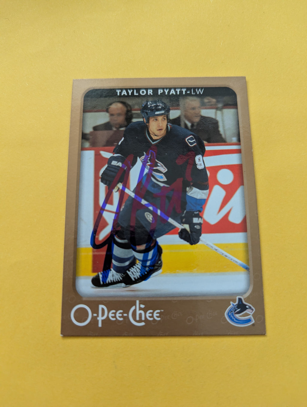 Taylor Pyatt Signed Vancouver Canucks Cars