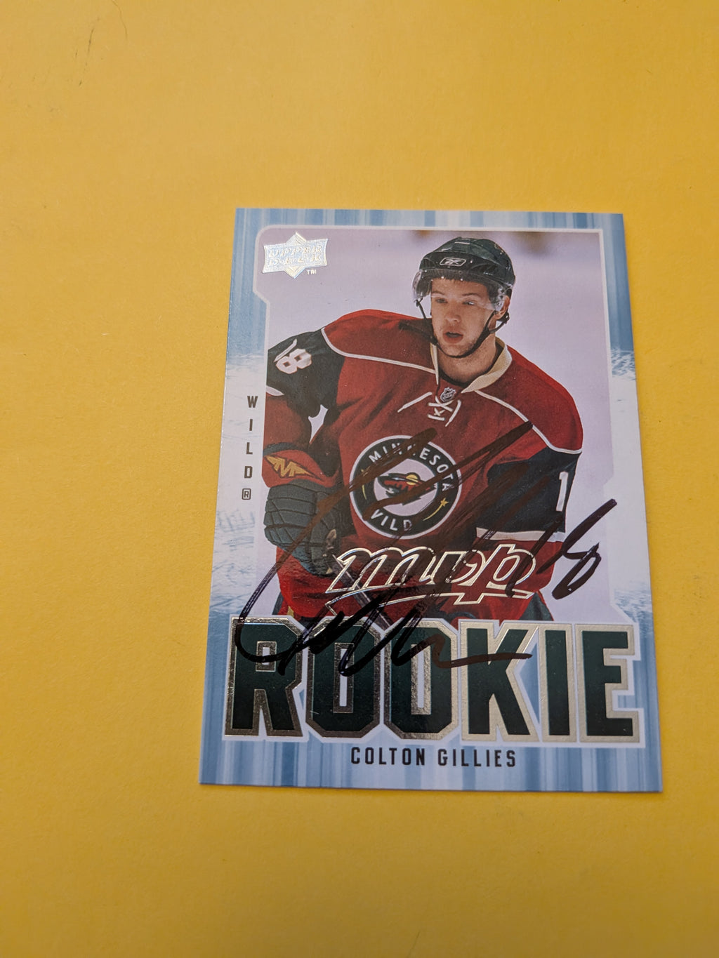 Colton Gillies Signed Minnesota Wild Rookie Card A