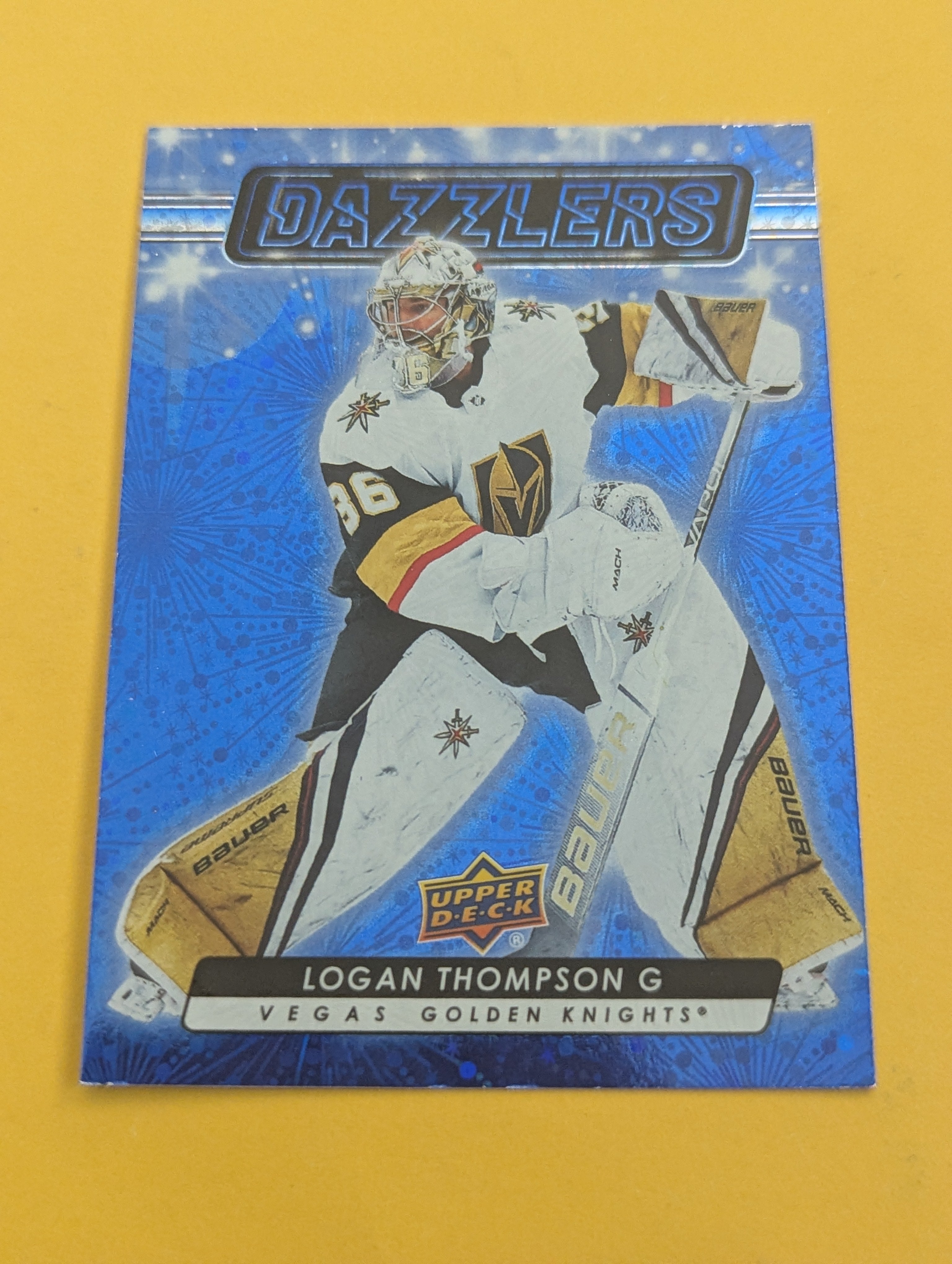 Logan Thompson 23-24 Upper Deck Dazzlers Blue Card
