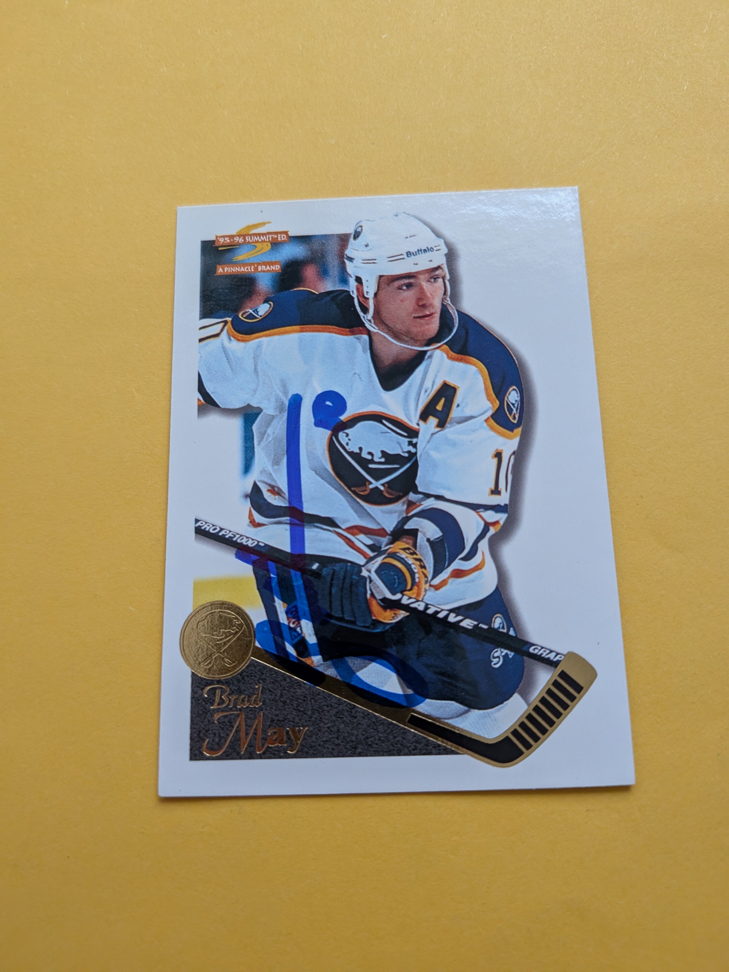 Brad May Signed Buffalo Sabres Card I