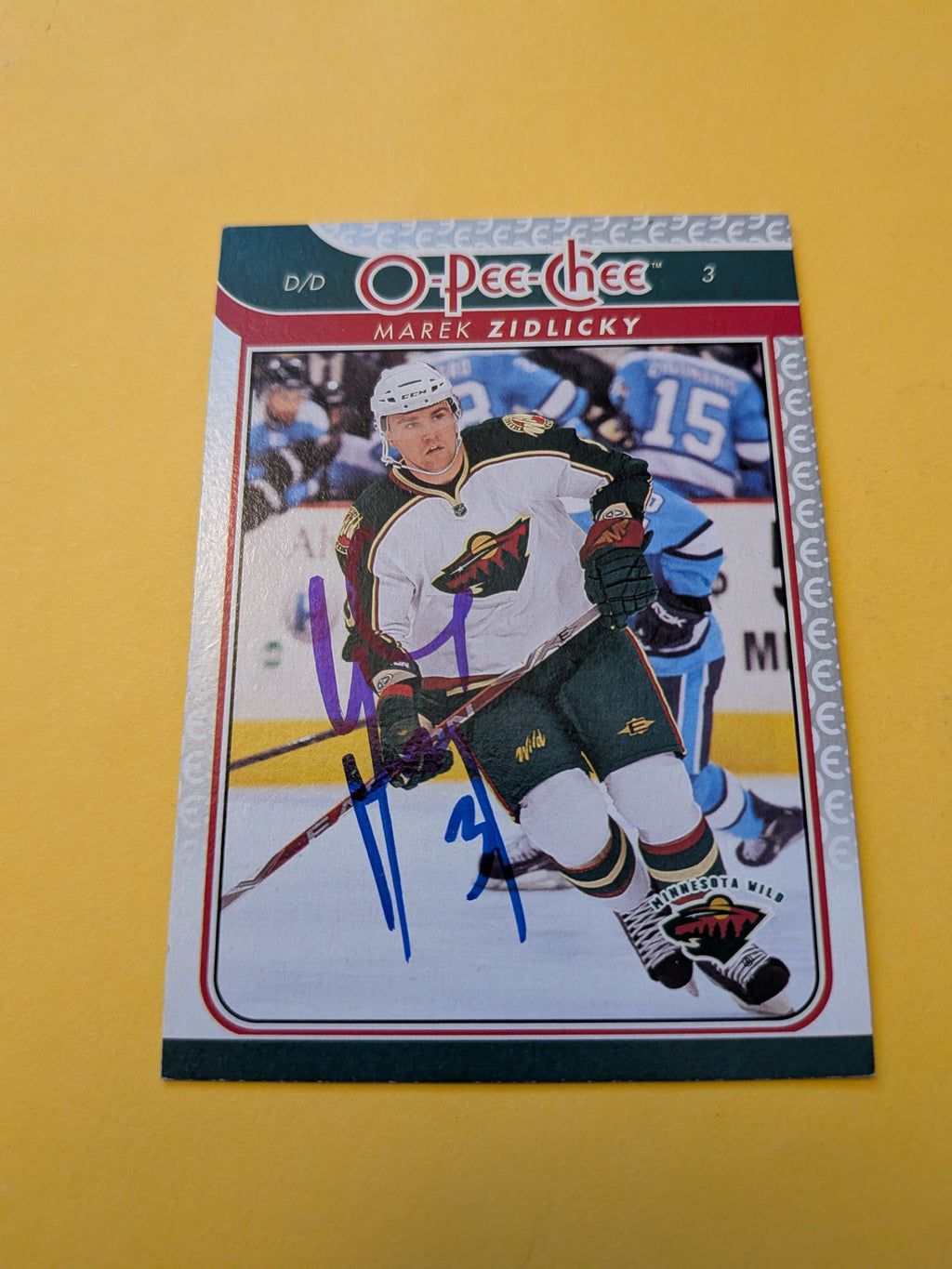 Marek Zidlicky Signed Minnesota Wild Card C