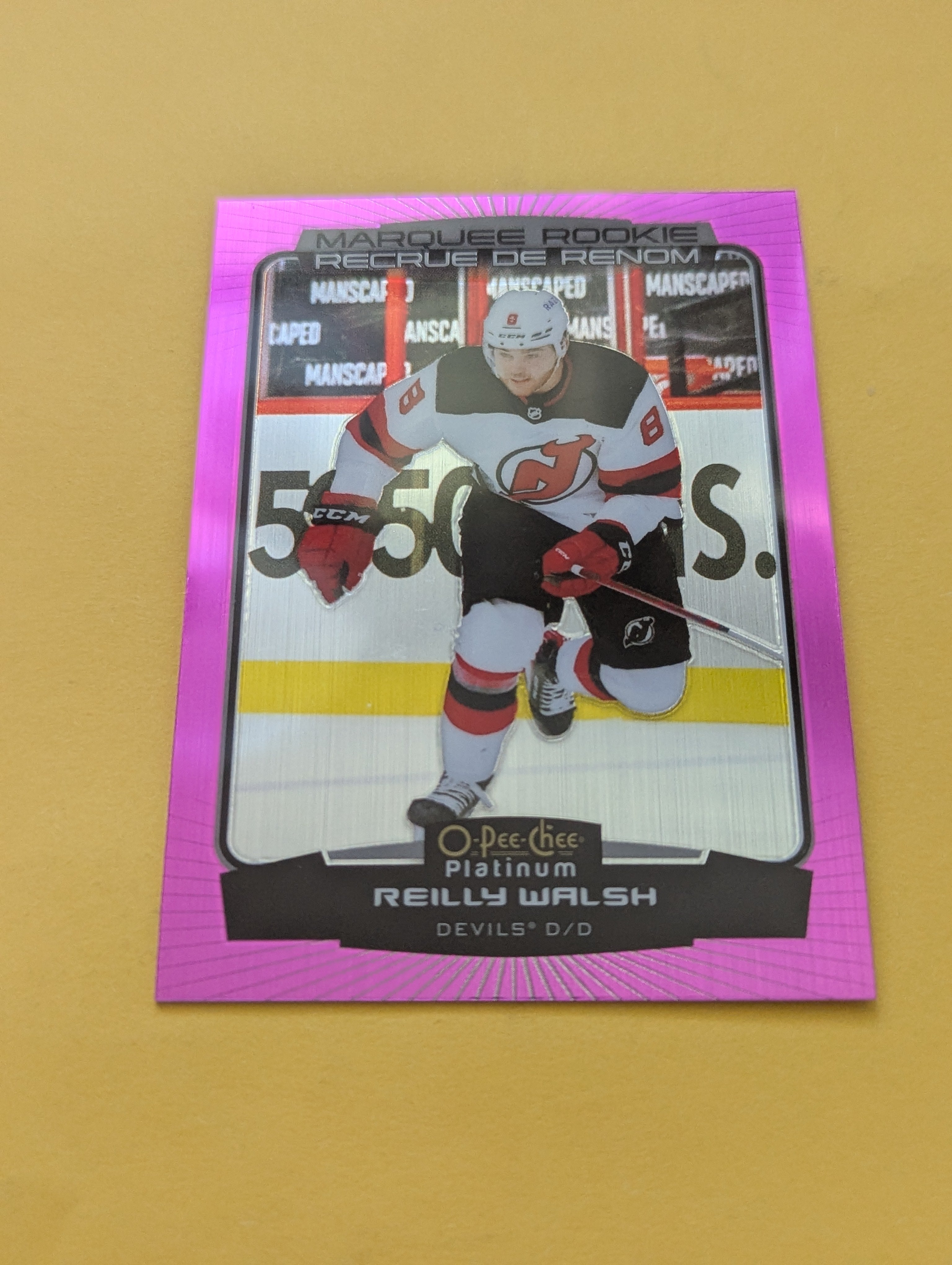 Reilly Walsh 22-23 OPC Platinum Rookie Matte Pink Card