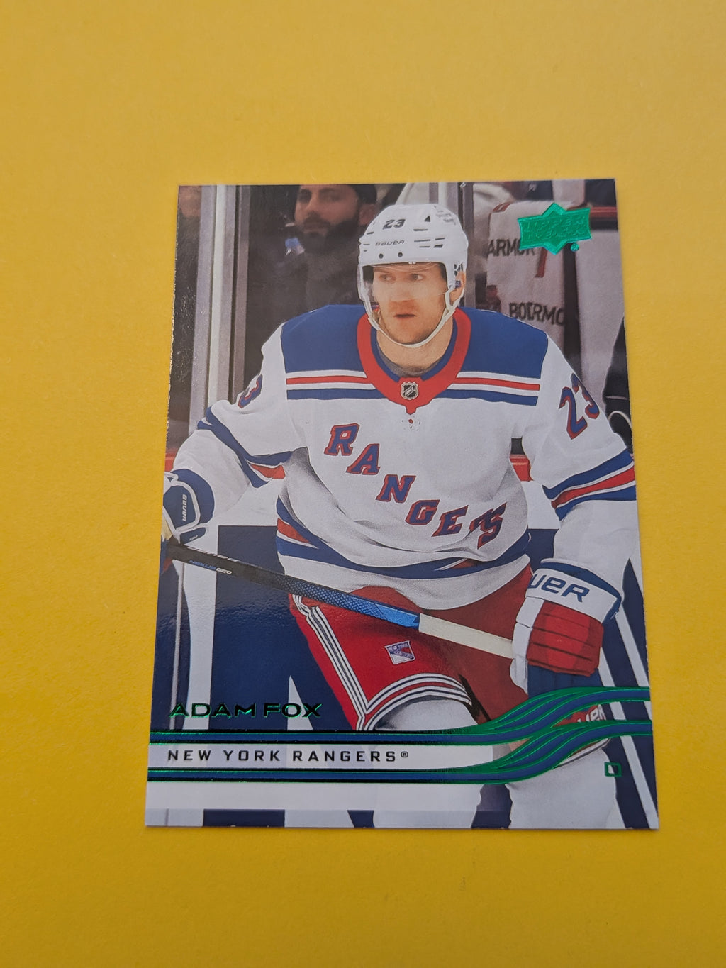 Adam Fox 25-26 Upper Deck Green Holiday Card
