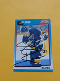 Jeff Brown Signed St. Louis Blues Card C
